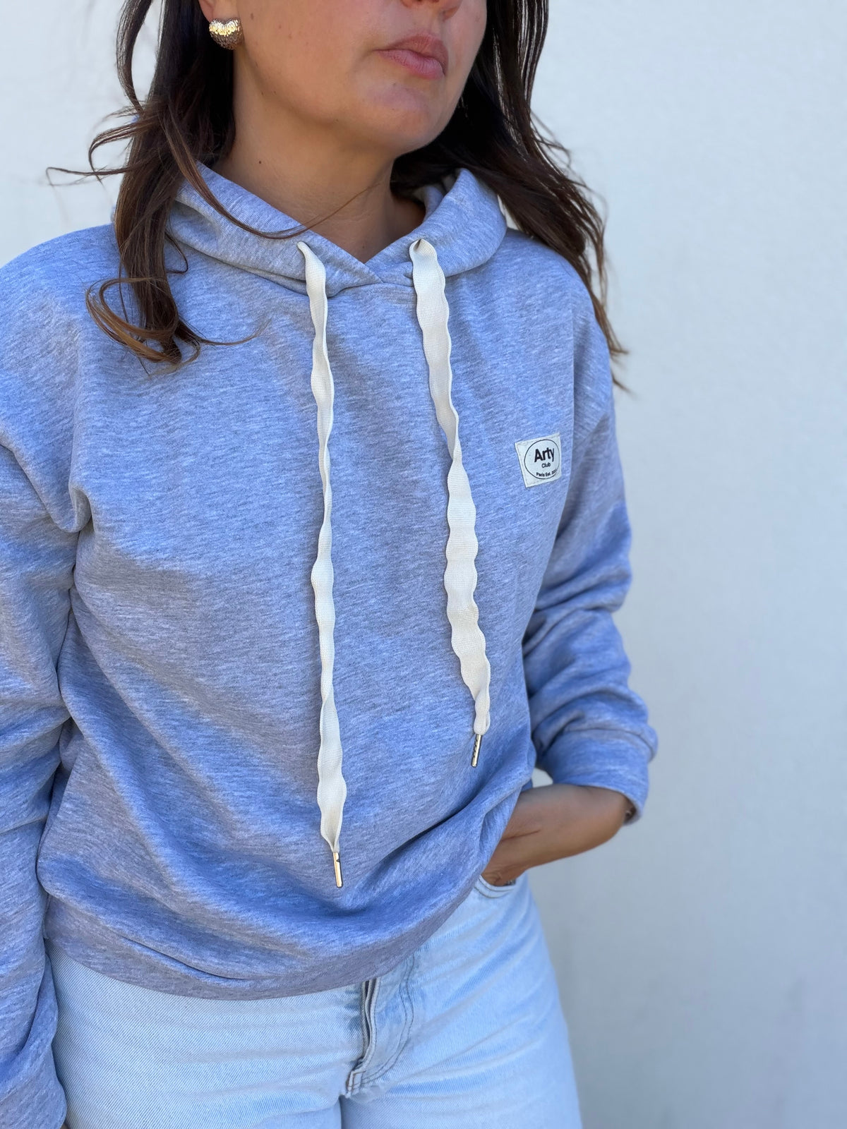 Sweat Woody gris chiné
