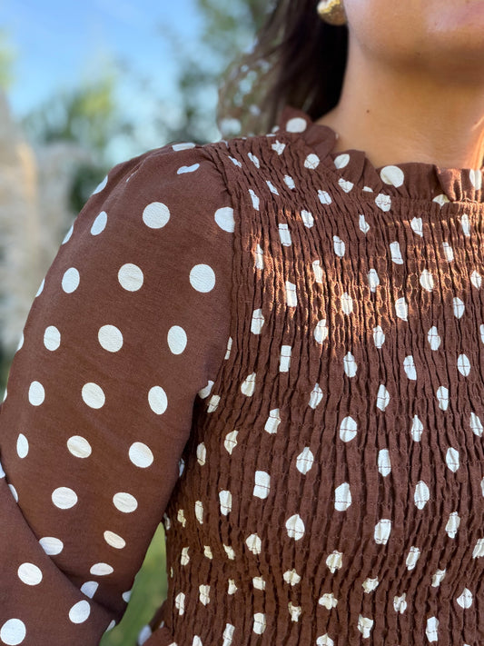 Blouse Perrine marron
