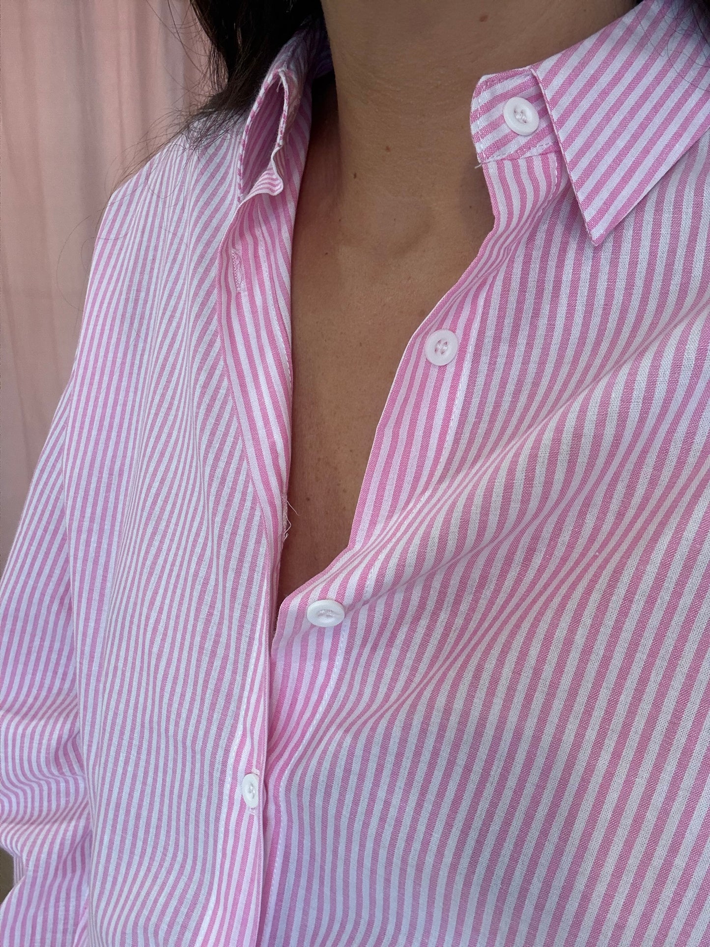 Chemise cœur rose
