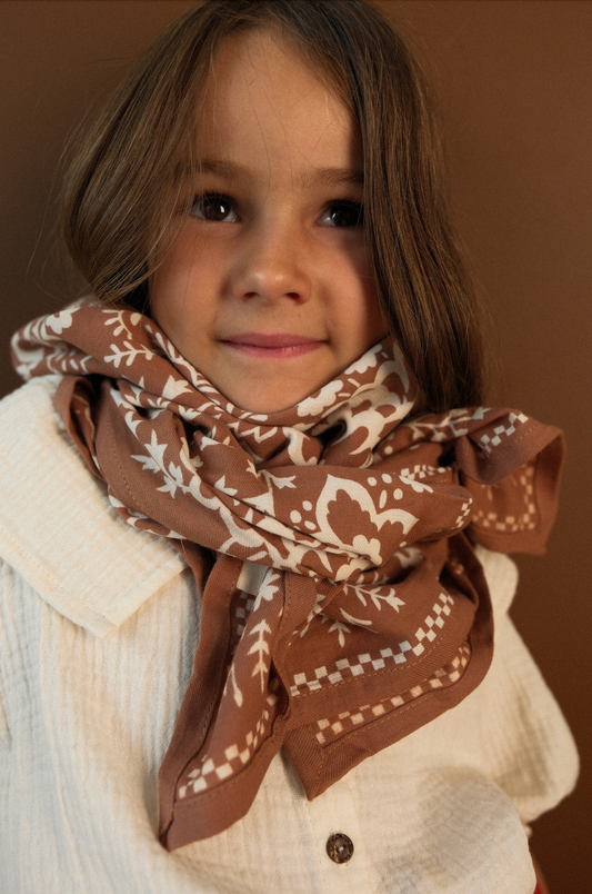 Foulard Louisette - Mysore bandana Cannelle