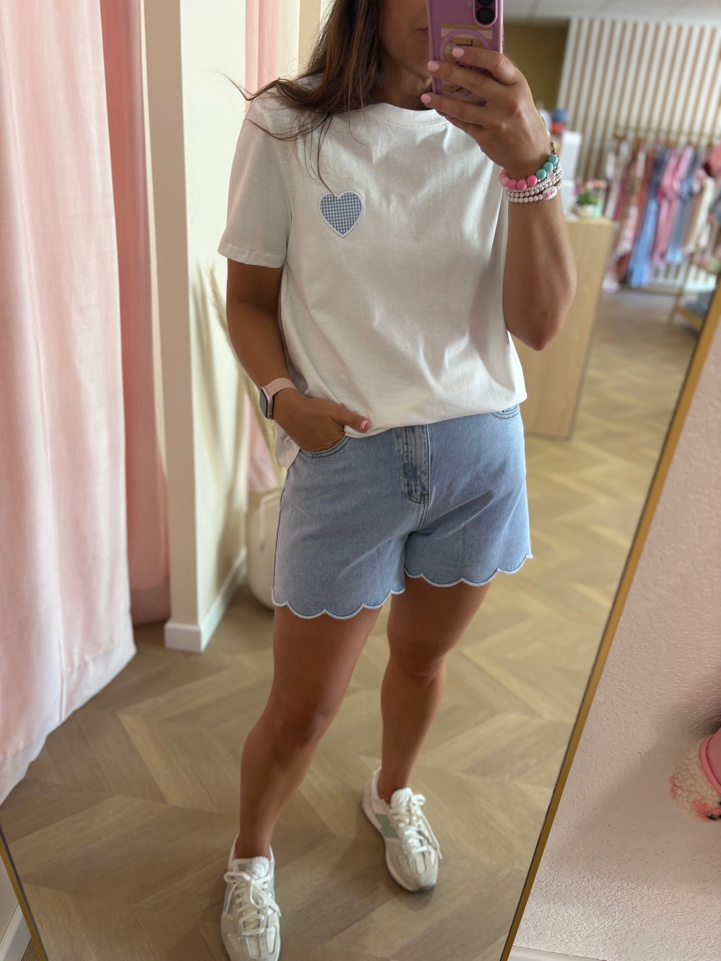 T-shirt Coeur Bleu