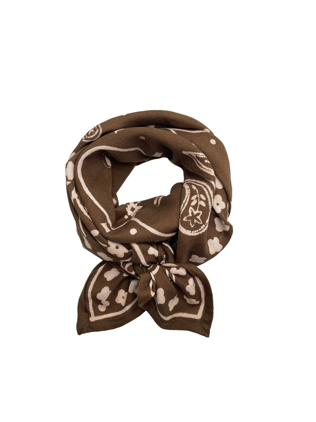Foulard Louisette - Bandana marron