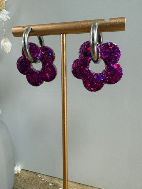 Boucles d'oreille fleur