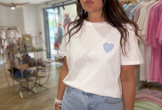T-shirt Coeur Bleu
