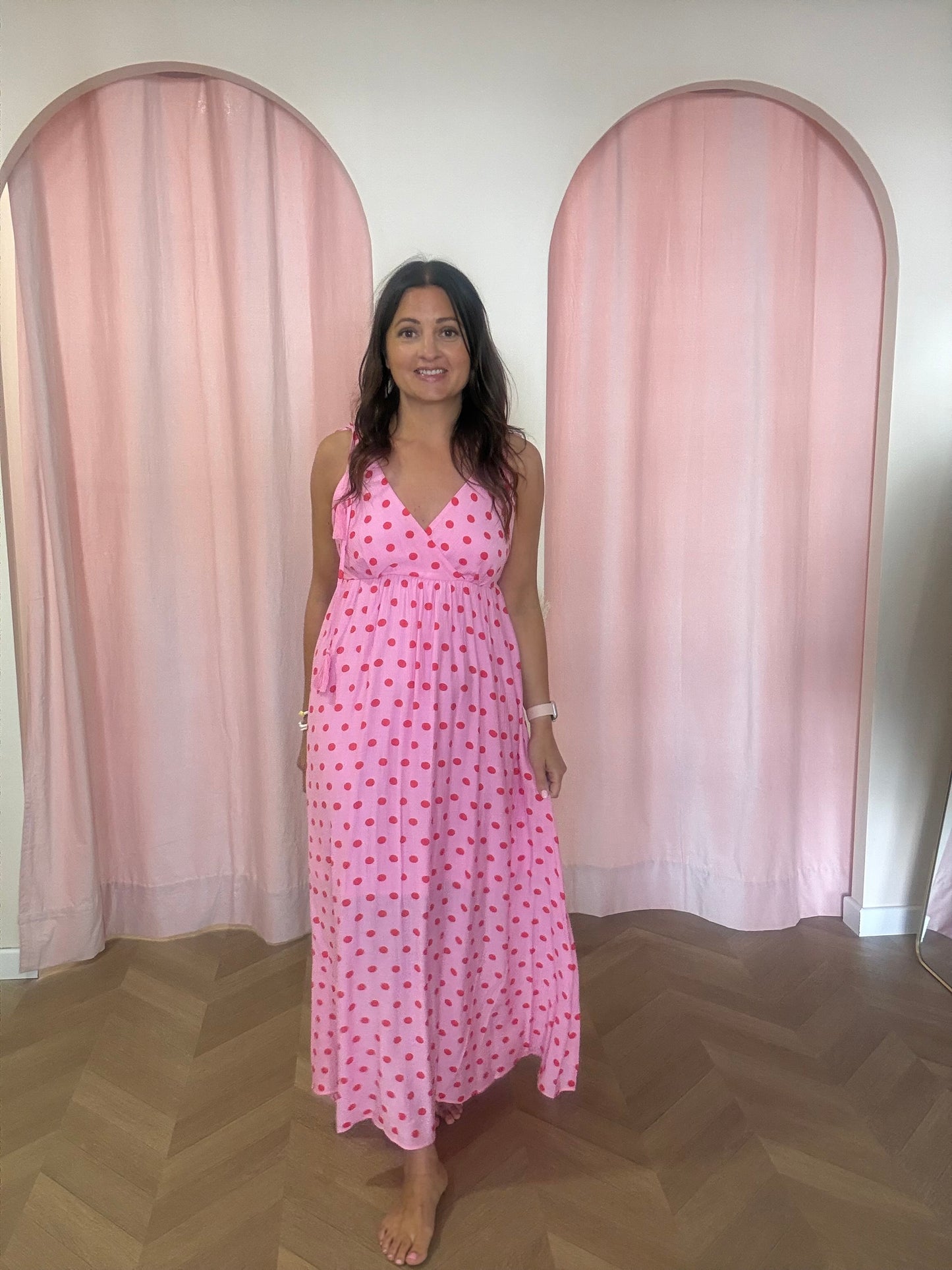 Robe Polka rose