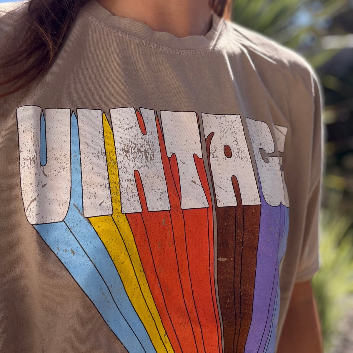 T-shirt Vintage taupe