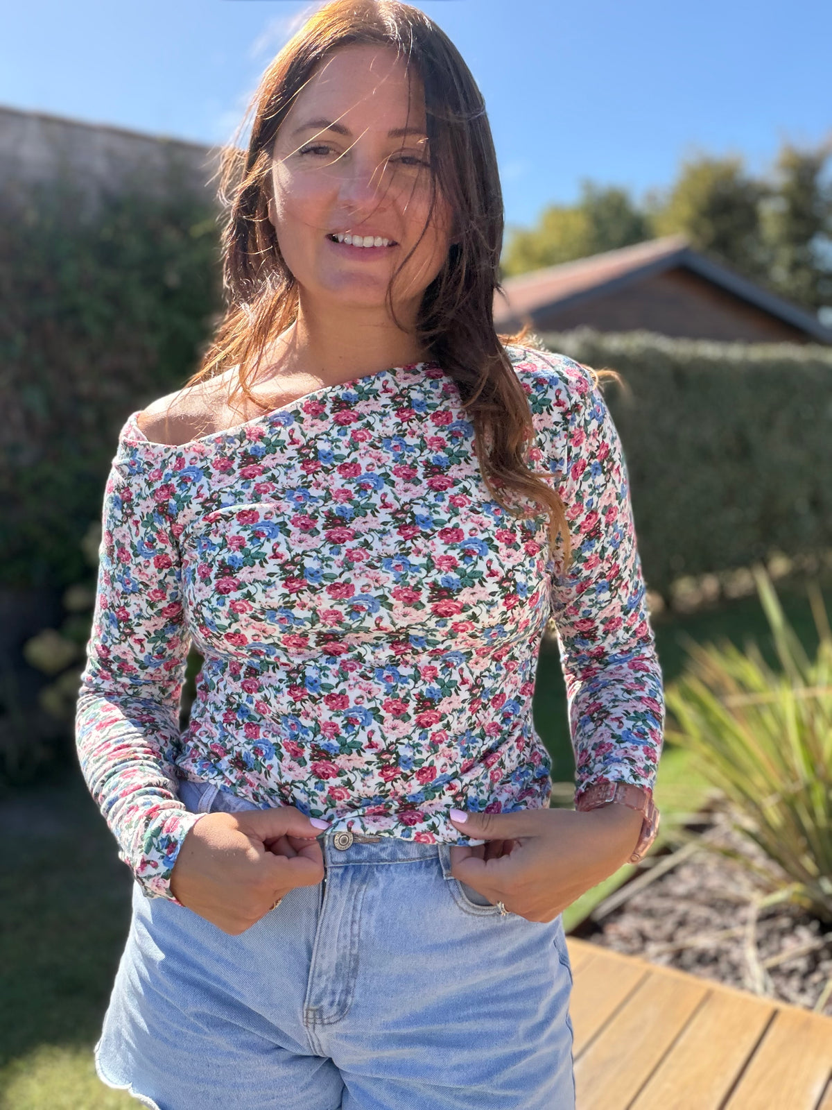 Top Serena bleu