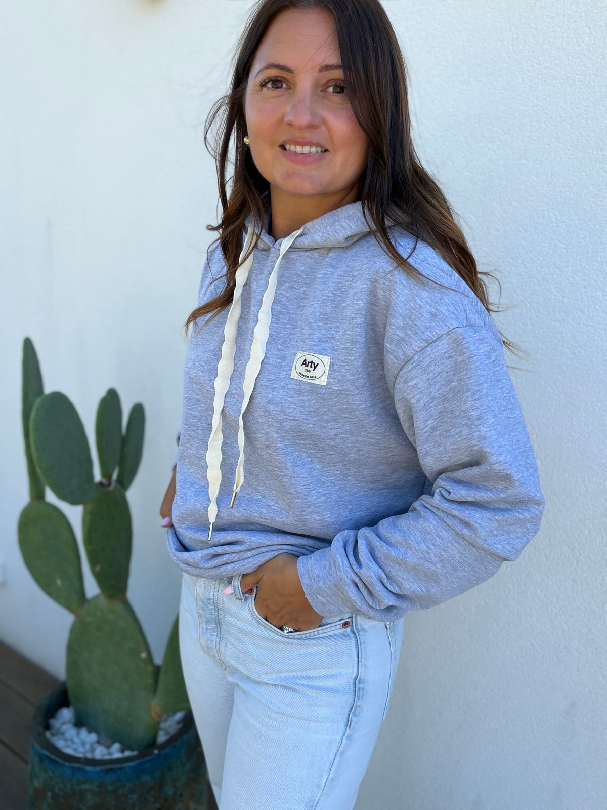 Sweat Woody gris chiné