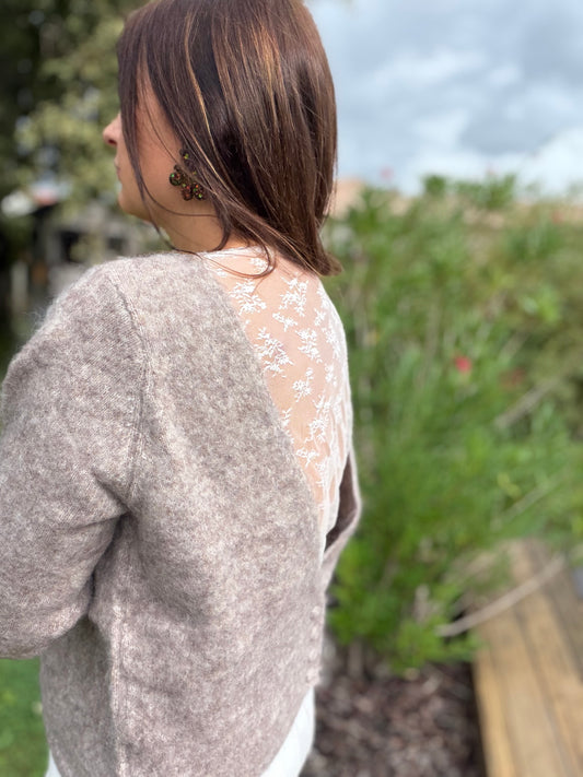 Pull Lalie taupe