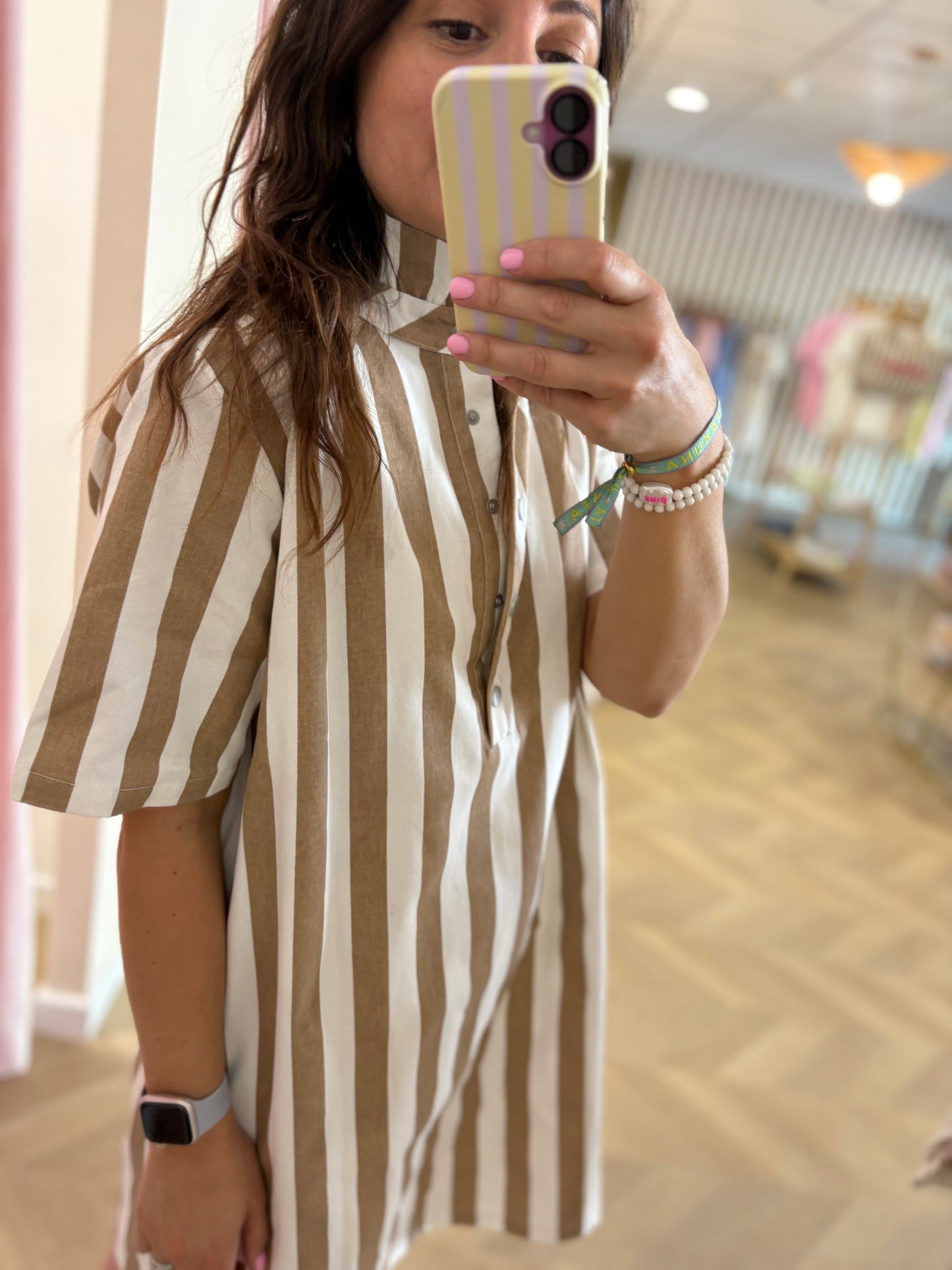 Robe Faustine rayée moka 🤎