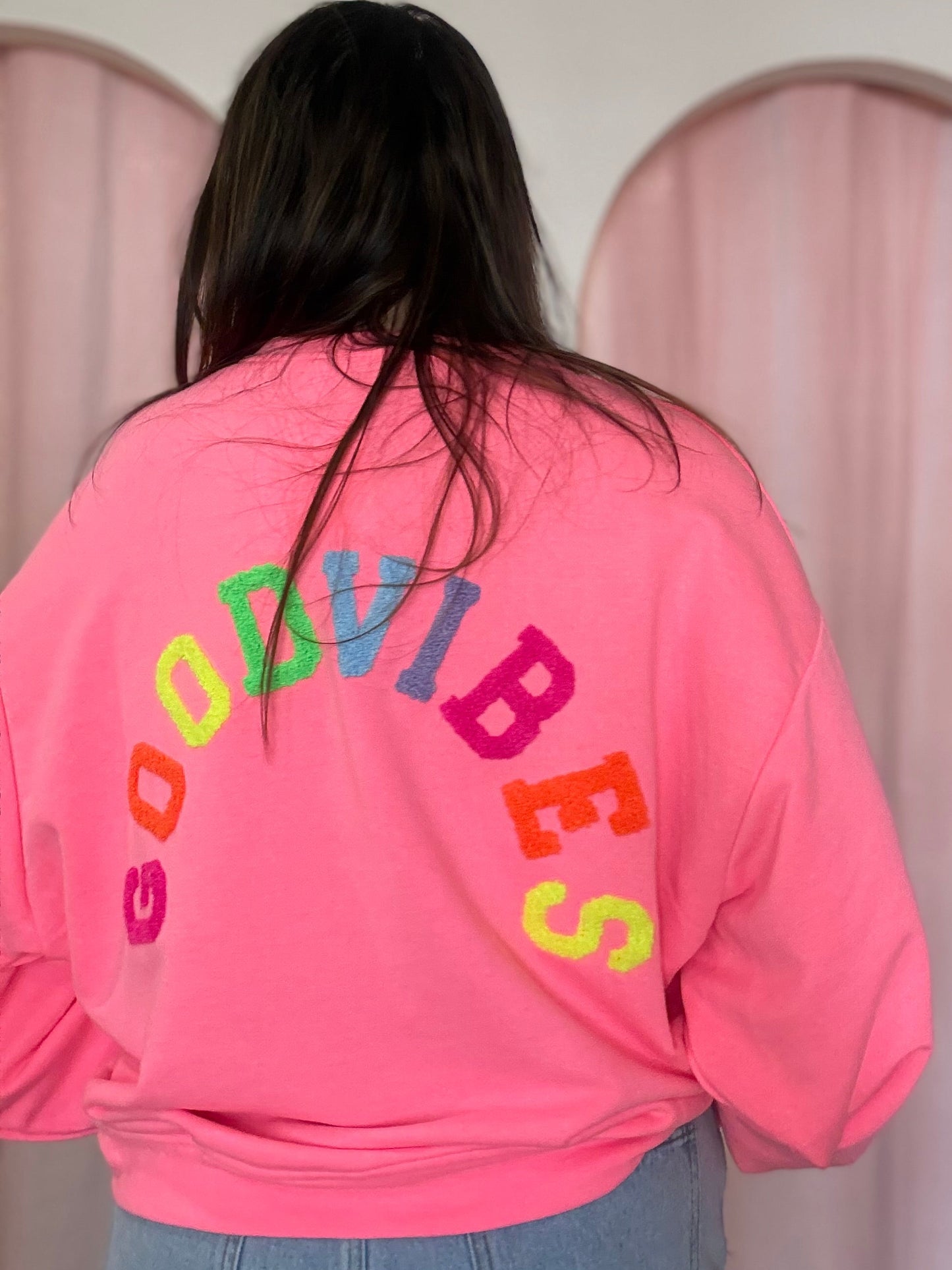 Sweat Good vibes fushia
