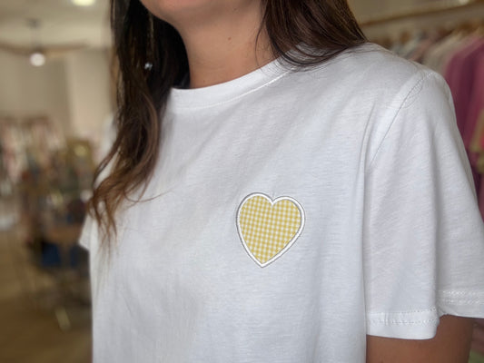 T-shirt Coeur Jaune