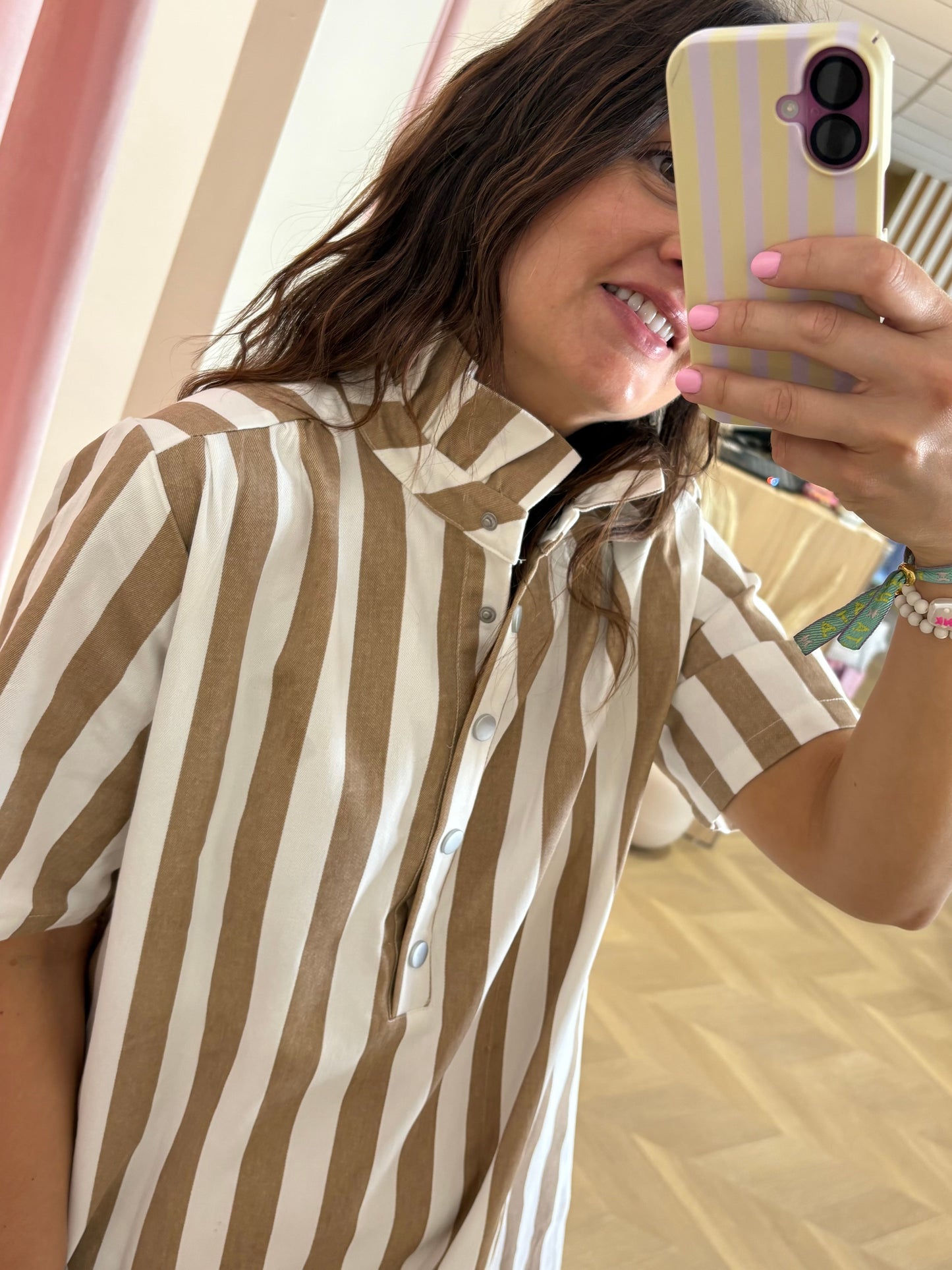 Robe Faustine rayée moka 🤎
