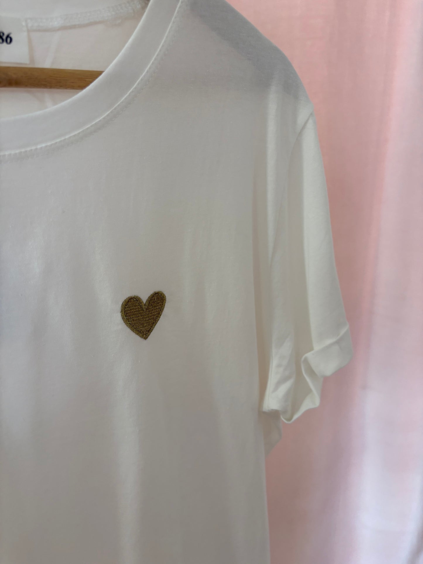 T-shirt cœur doré