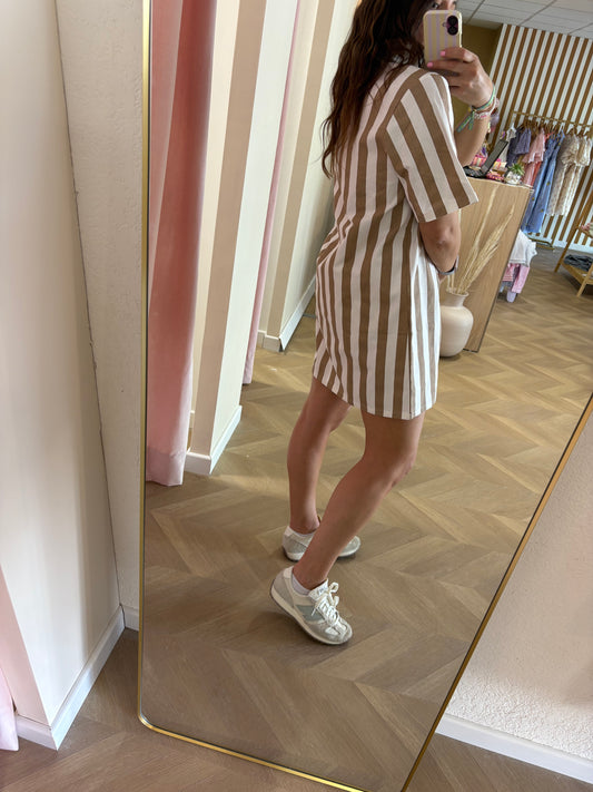 Robe Faustine rayée moka 🤎