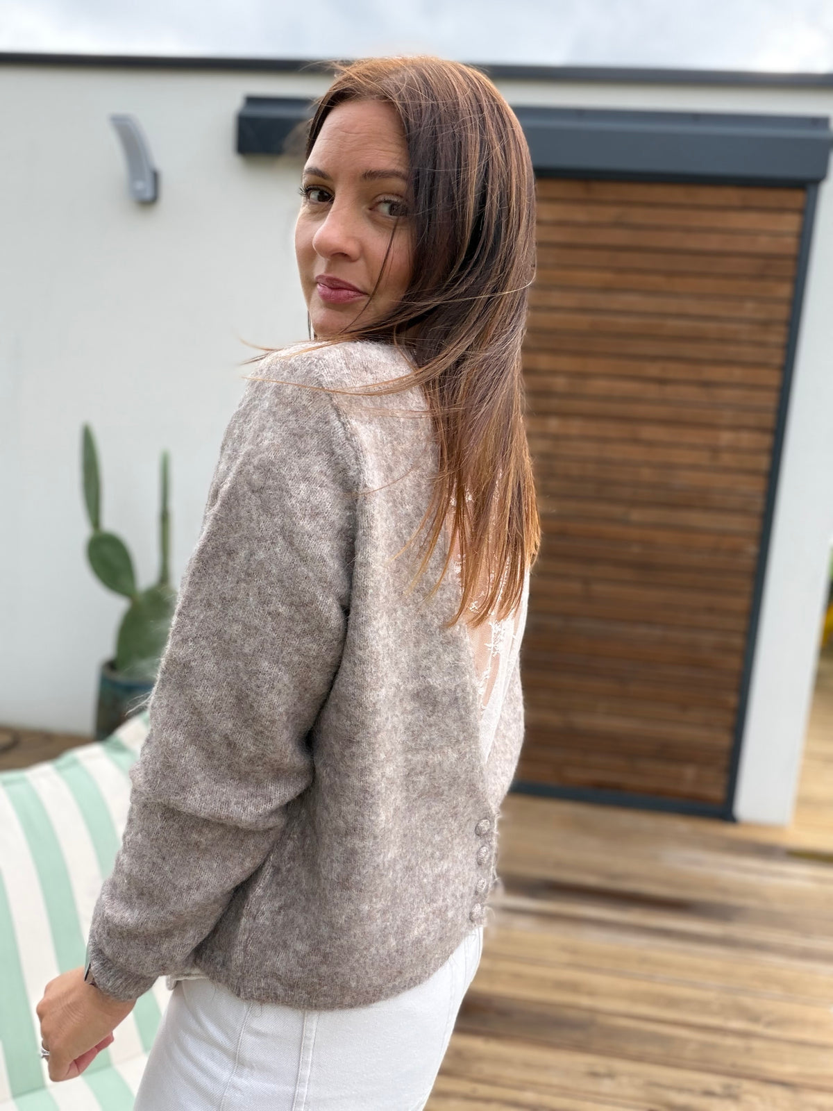 Pull Lalie taupe
