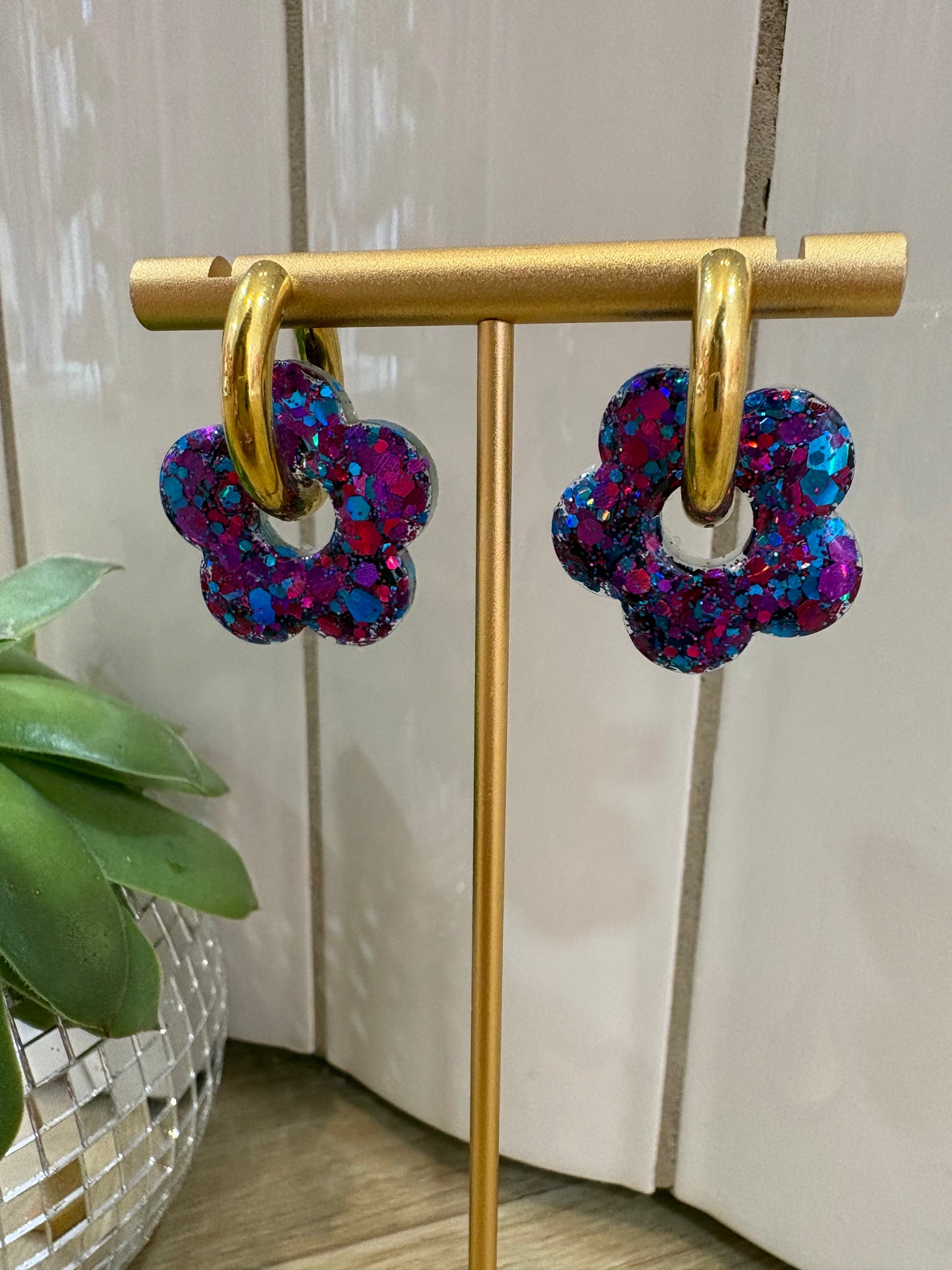 Boucles d'oreille fleur