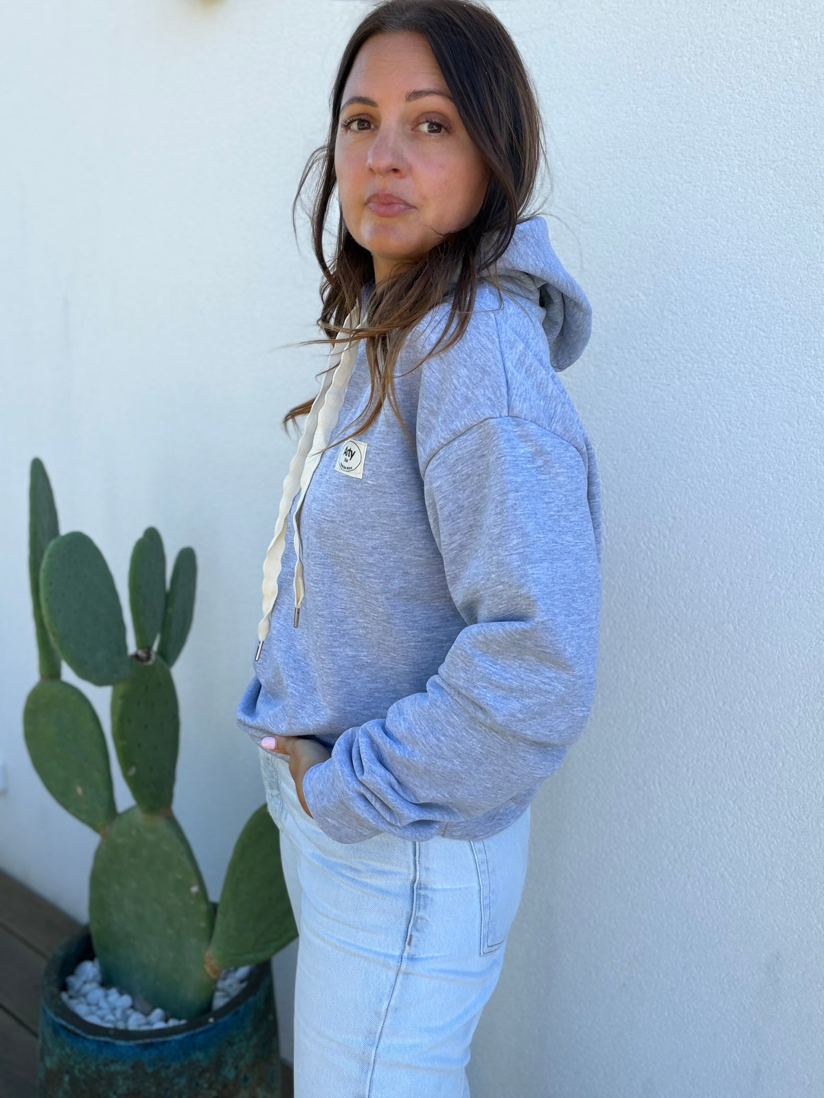 Sweat Woody gris chiné