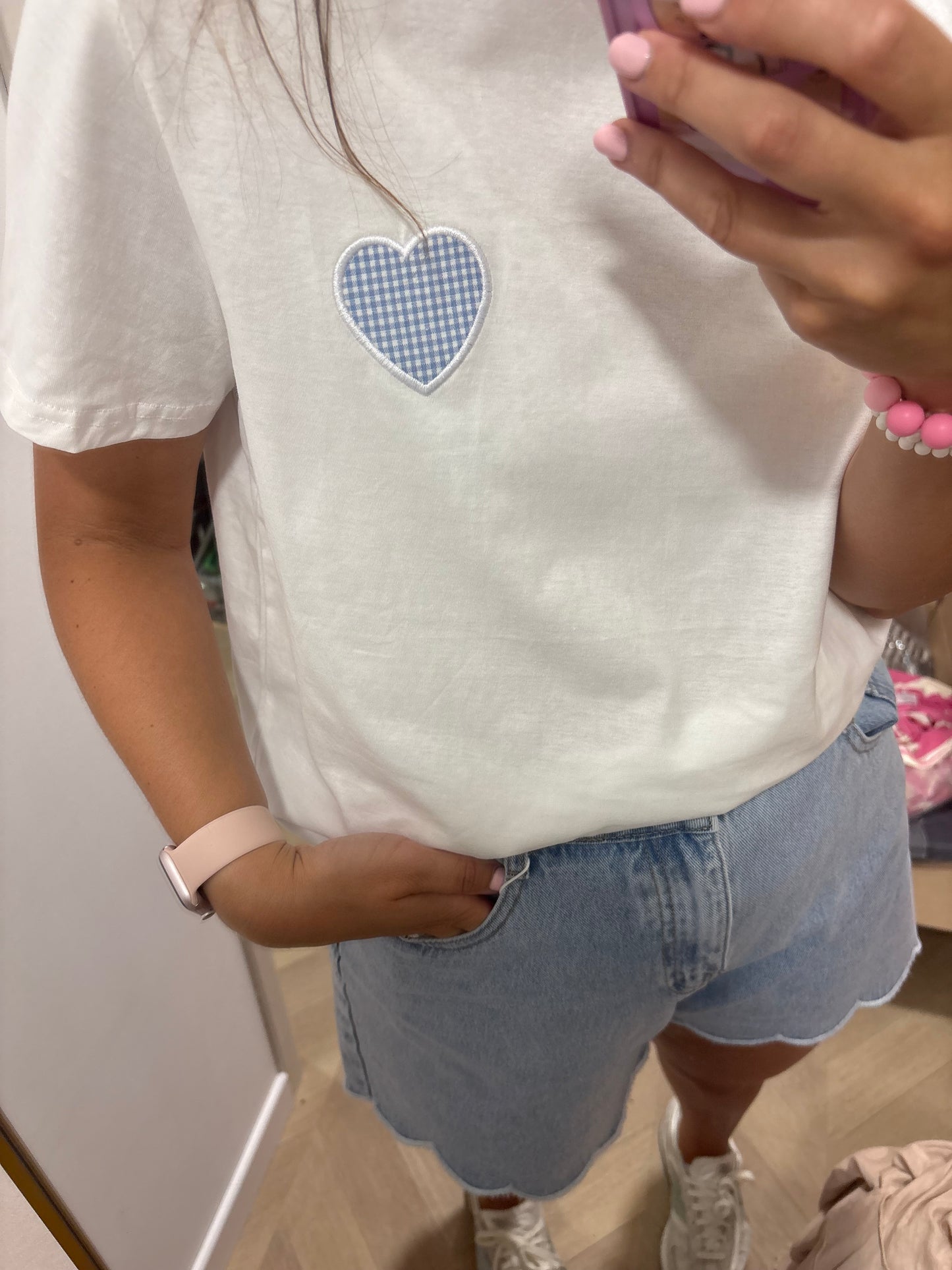 T-shirt Coeur Bleu