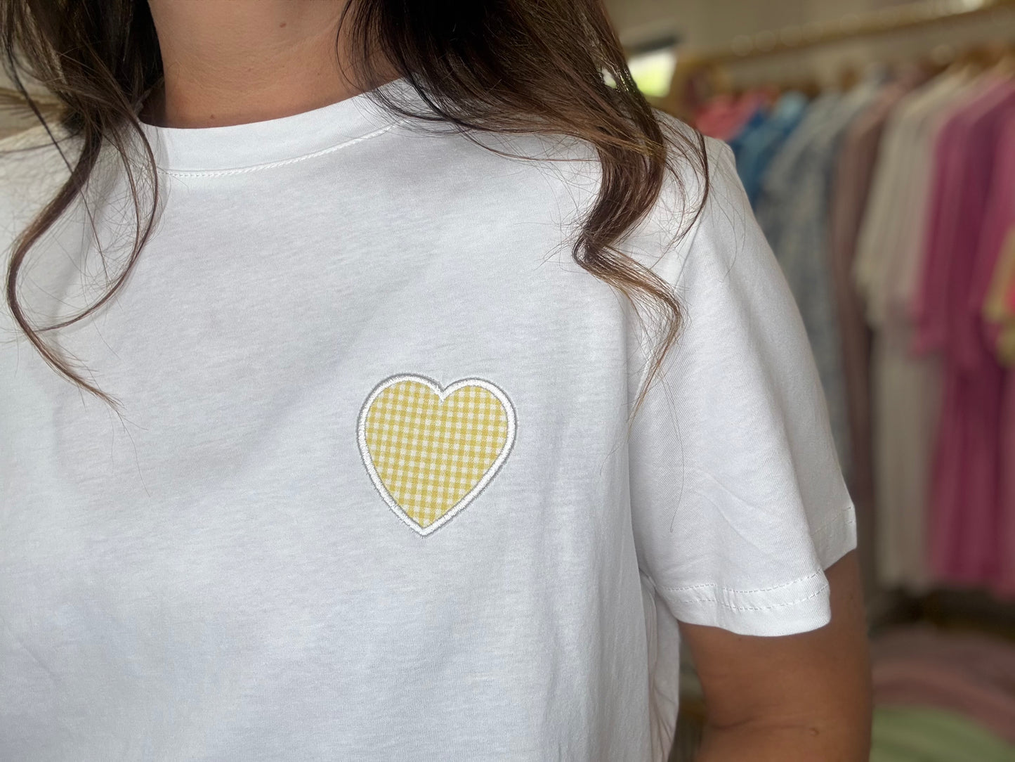 T-shirt Coeur Jaune