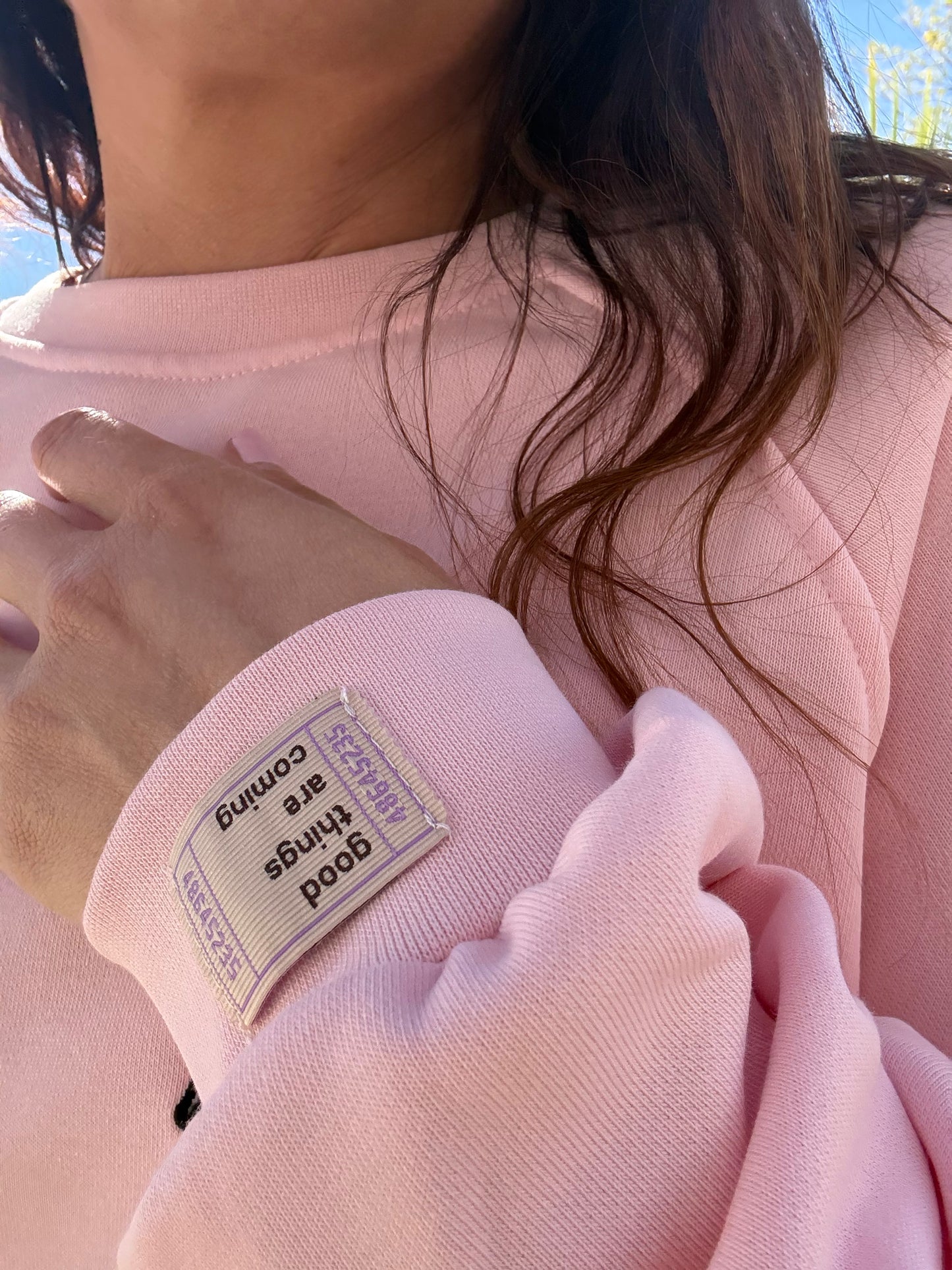Sweat croissant rose