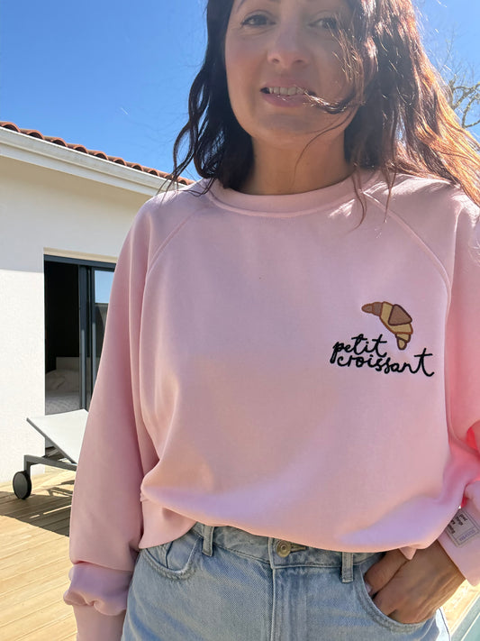 Sweat croissant rose