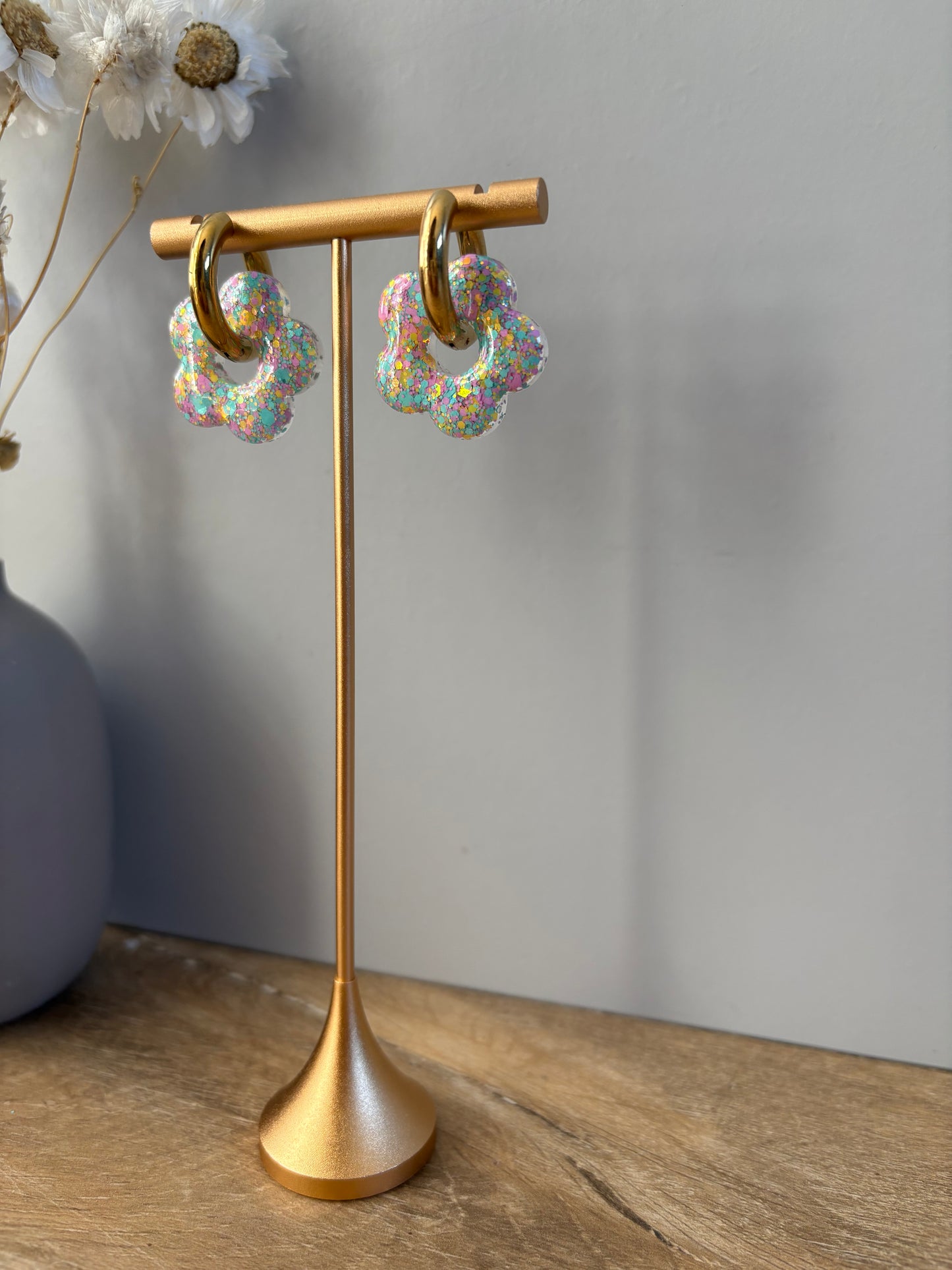 Boucles d'oreille fleur