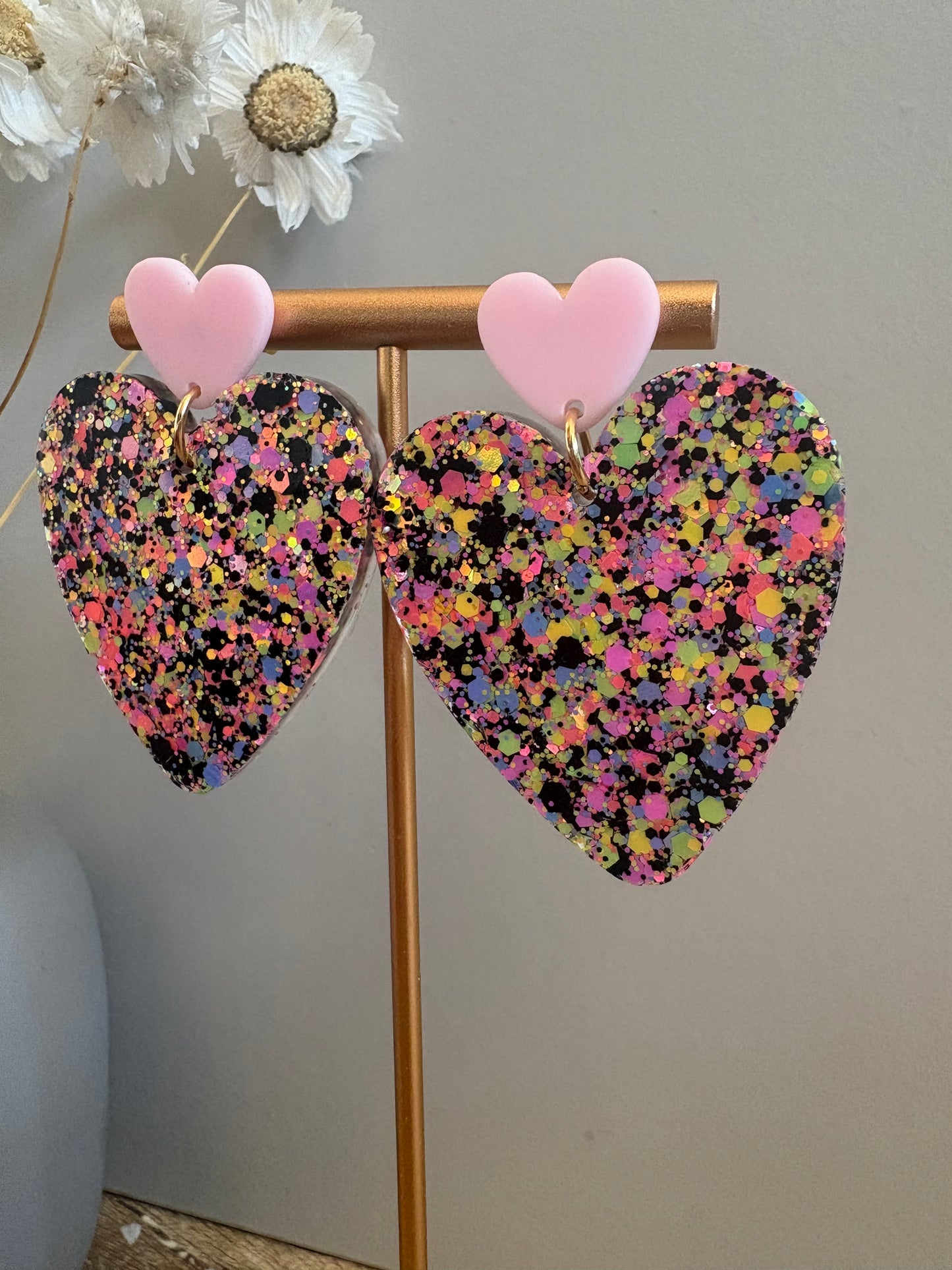Boucles d'oreille cœur XL