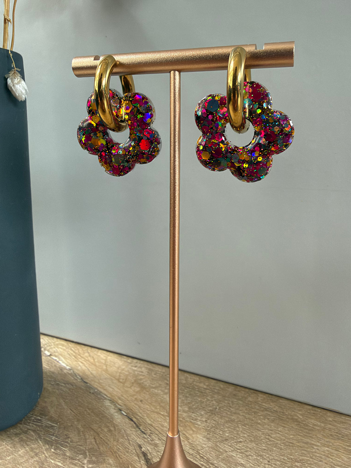 Boucles d'oreilles Fleur - Automne
