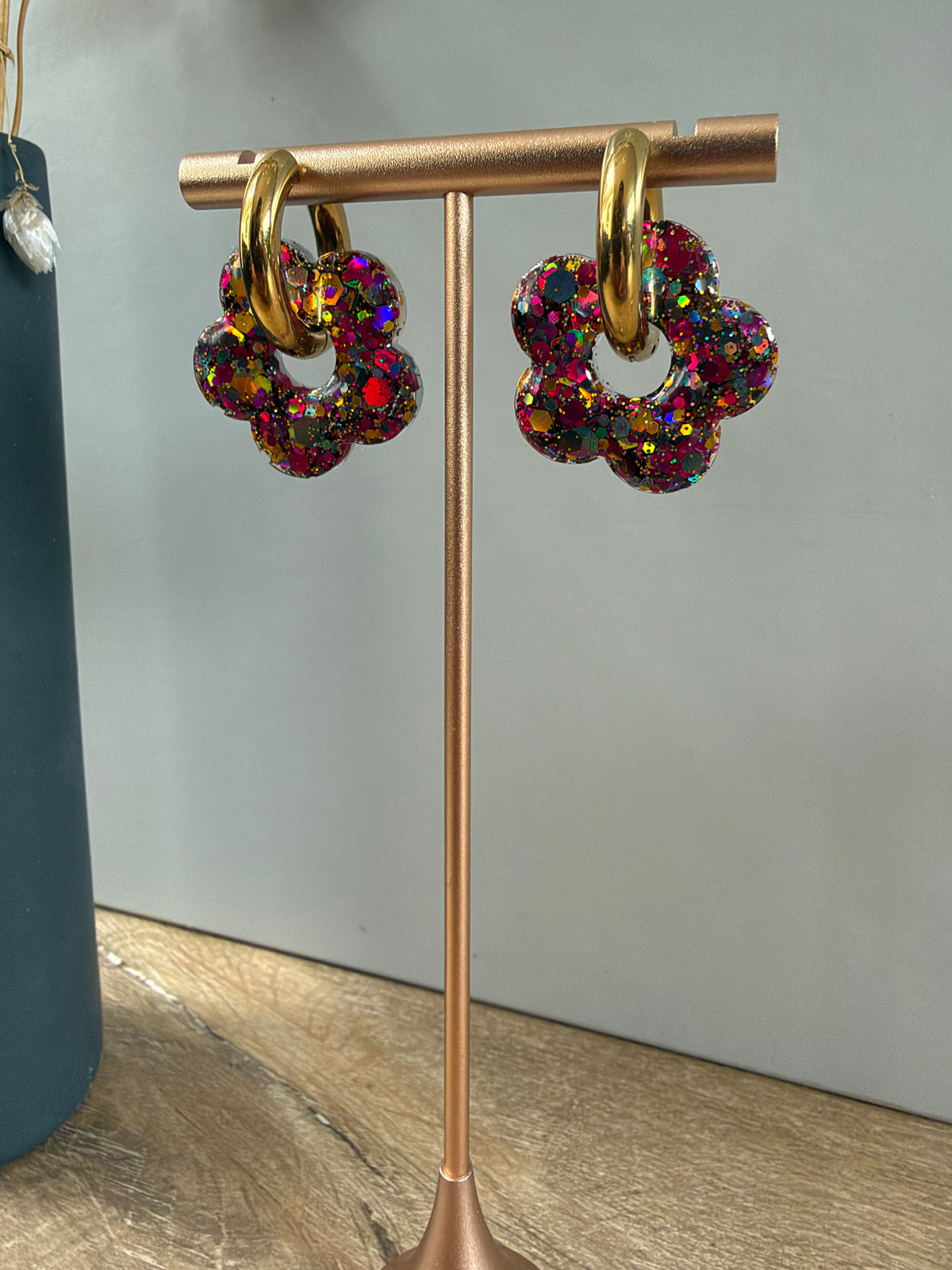 Boucles d'oreilles Fleur - Automne