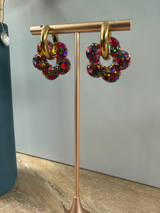Boucles d'oreilles Fleur - Automne