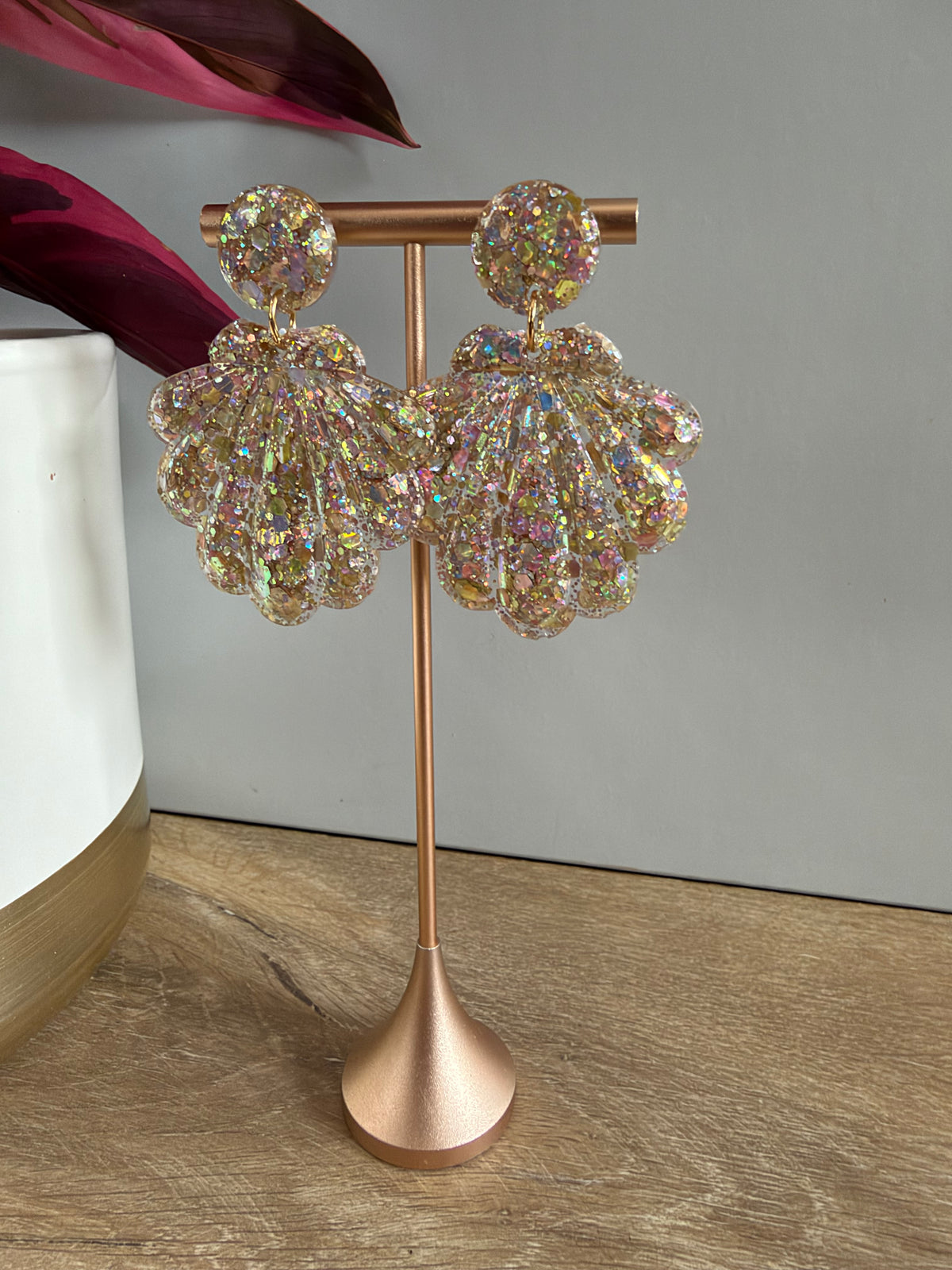 Boucles d’oreilles Coquillage XL - Mix doré