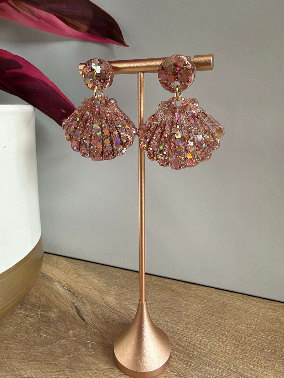 Boucles d’oreilles Coquillage - Champagne