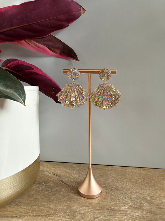 Boucles d’oreilles Coquillage - Mix doré