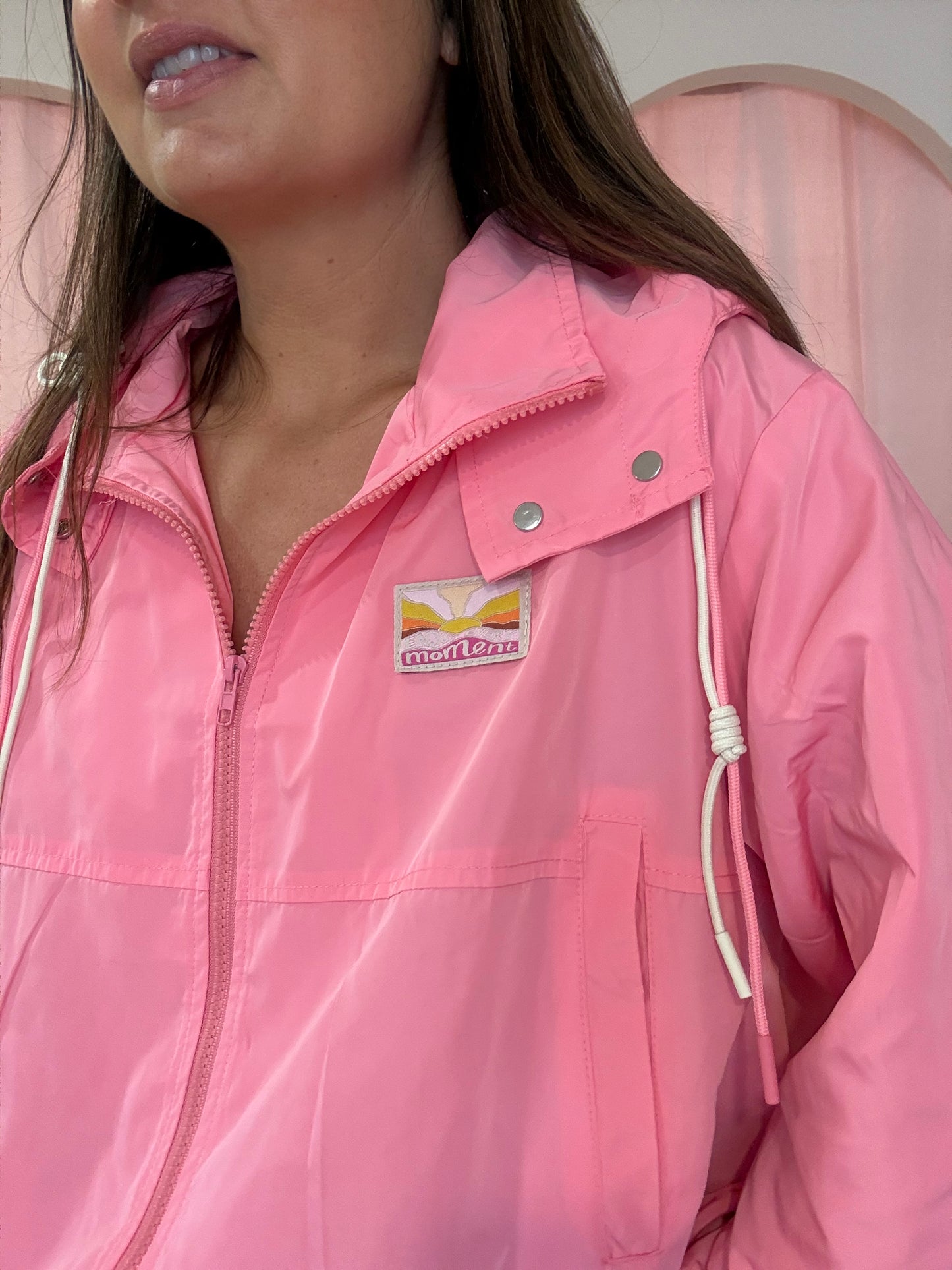 Veste Élodie imperméable rose
