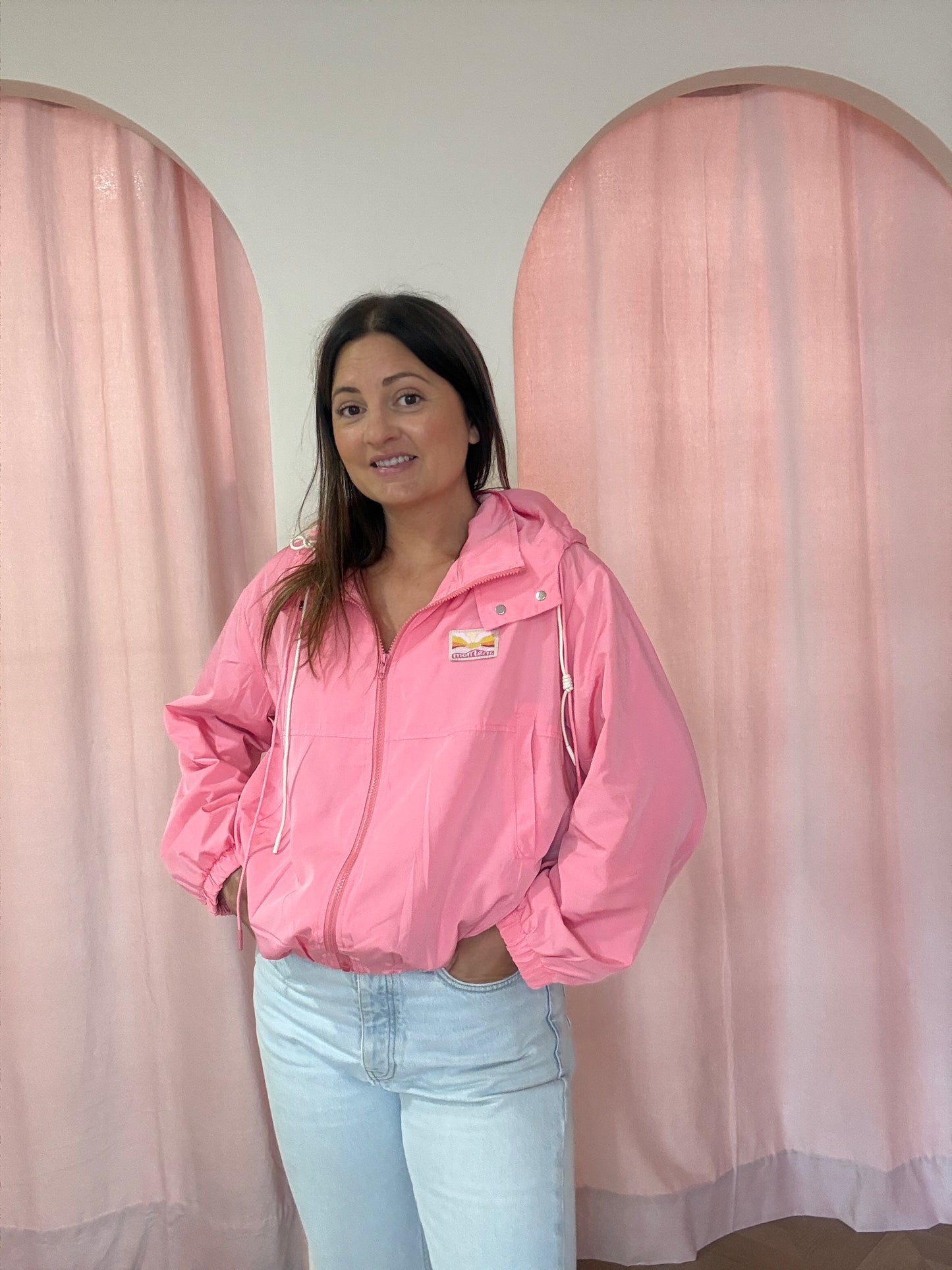 Veste Élodie imperméable rose