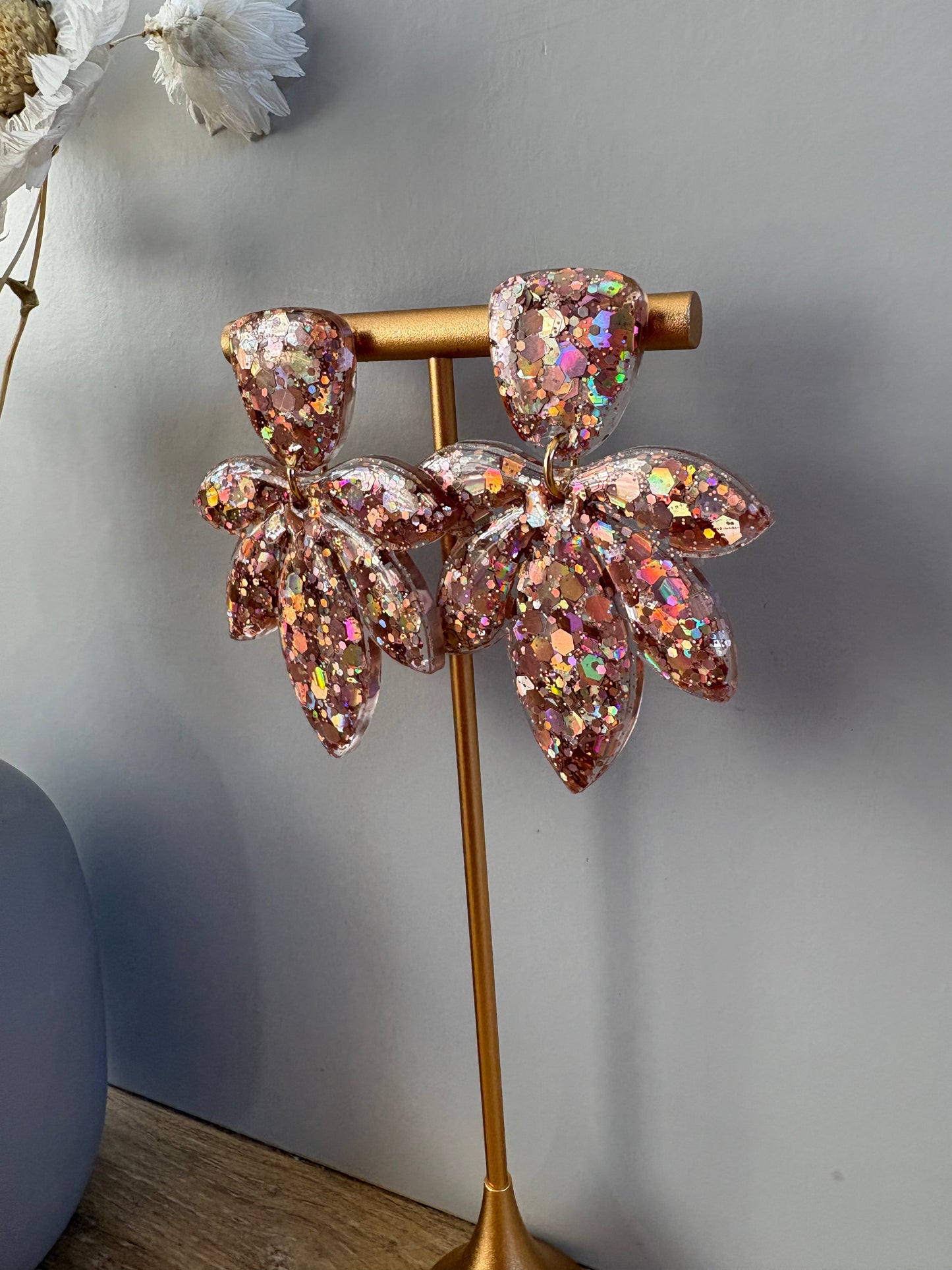 Boucles d'oreille pétales