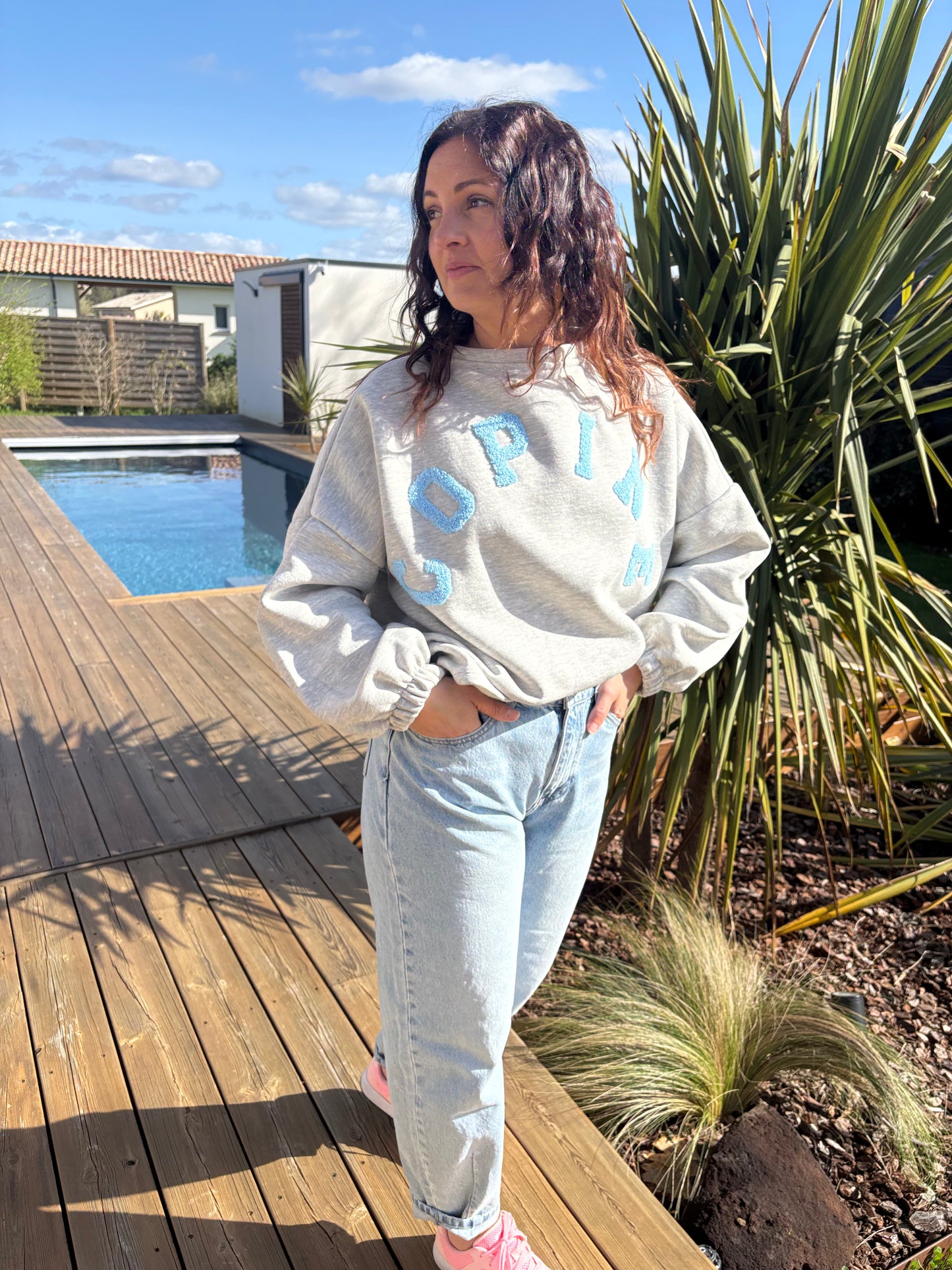 Sweat Copine bleu
