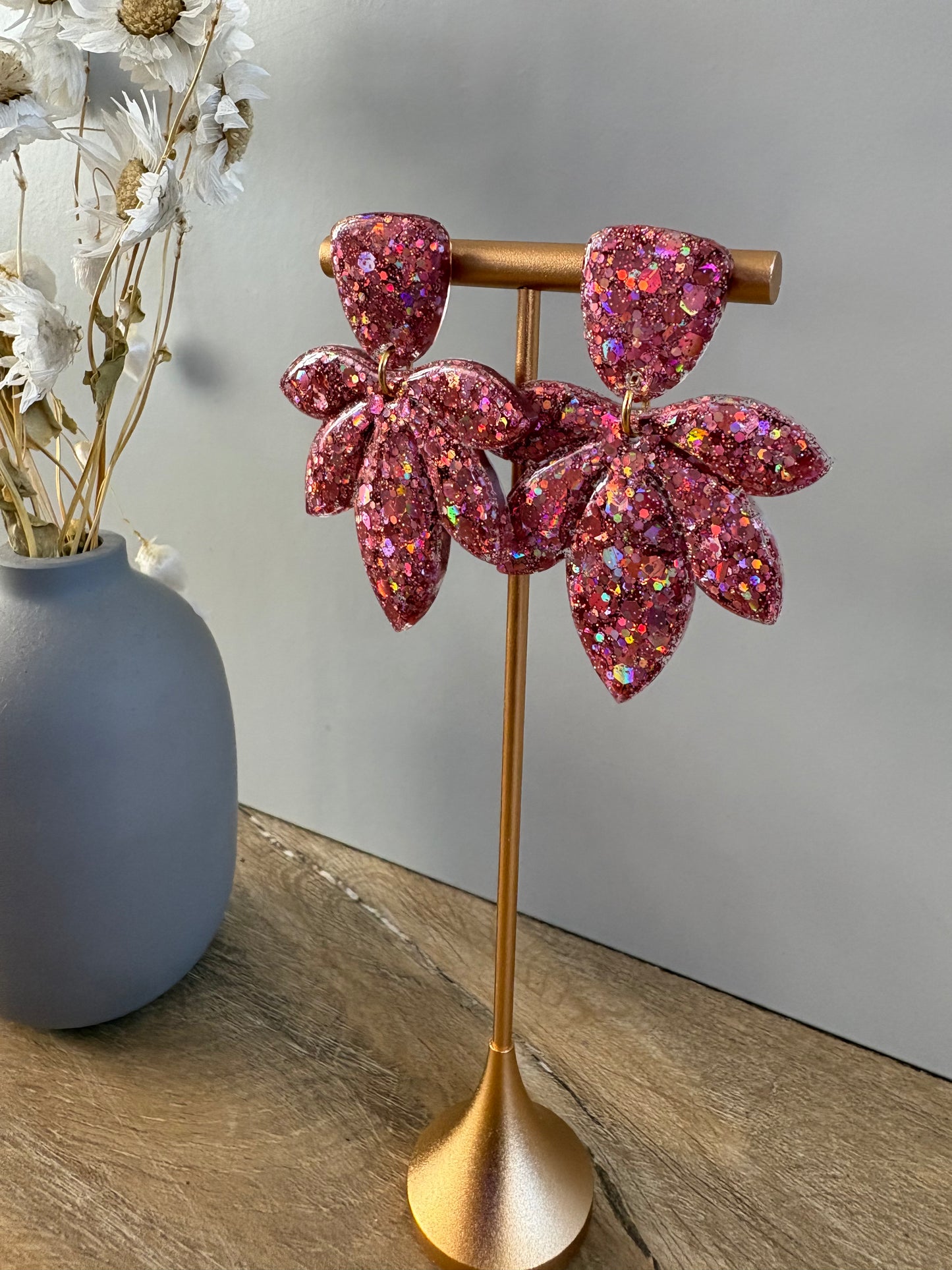 Boucles d'oreille pétales