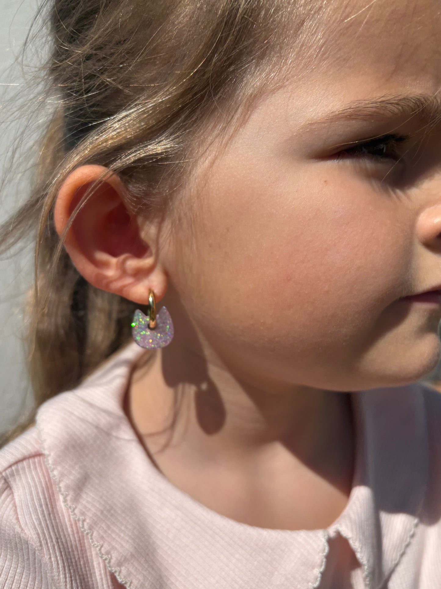Boucles d'oreille chat enfants