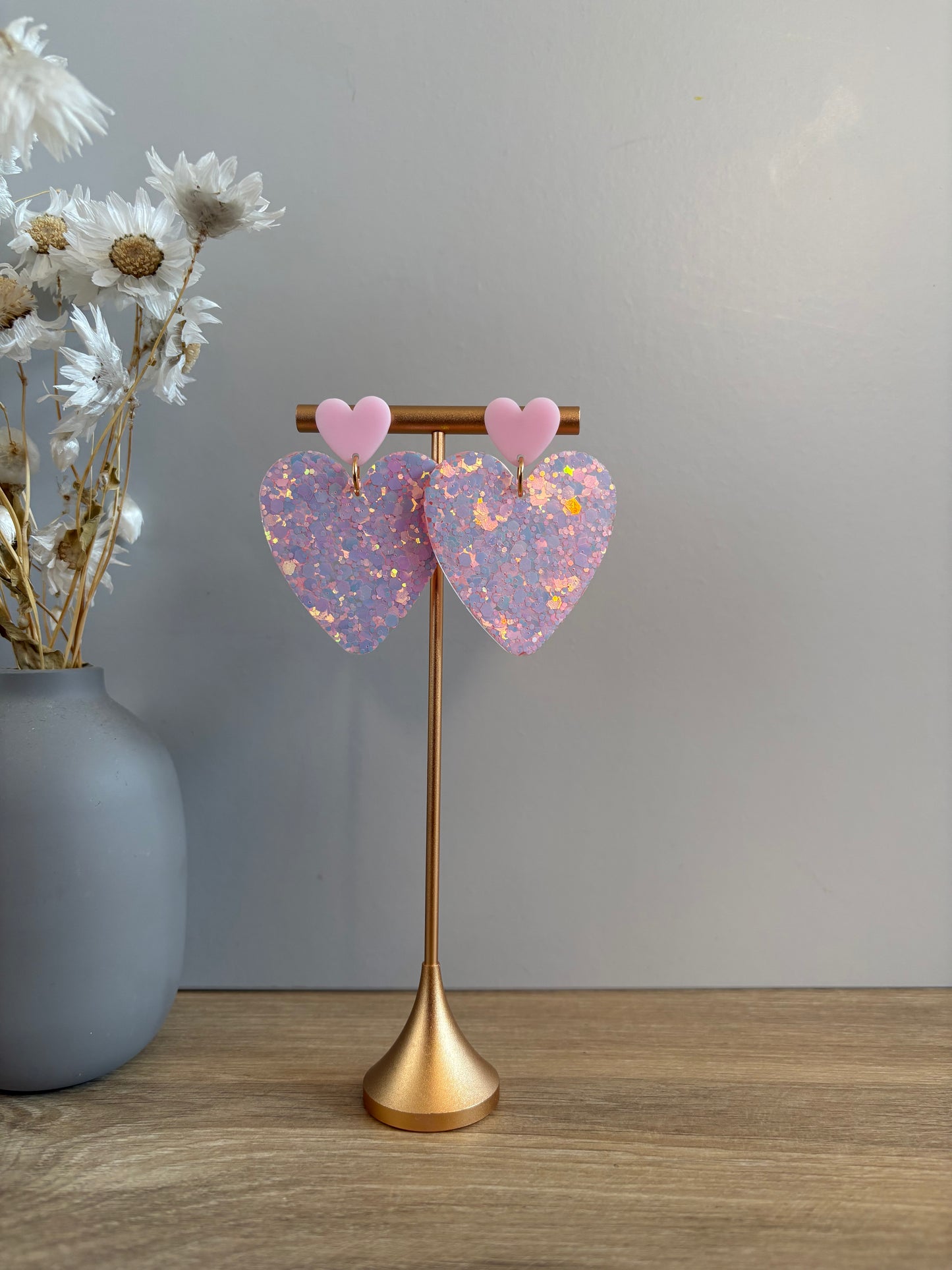 Boucles d'oreille cœur XL