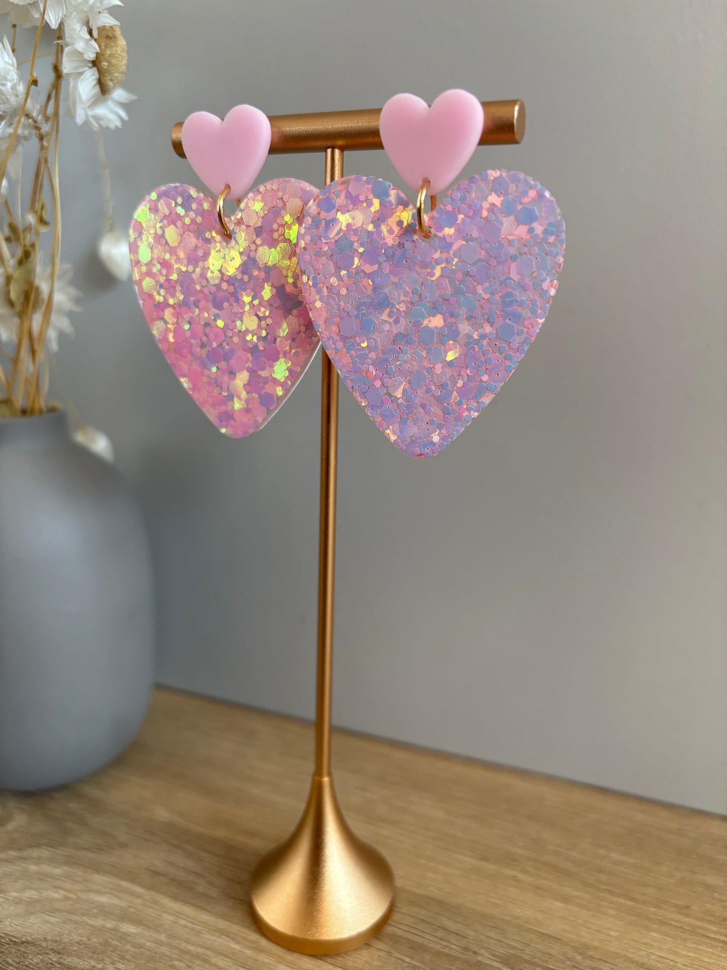 Boucles d'oreille cœur XL