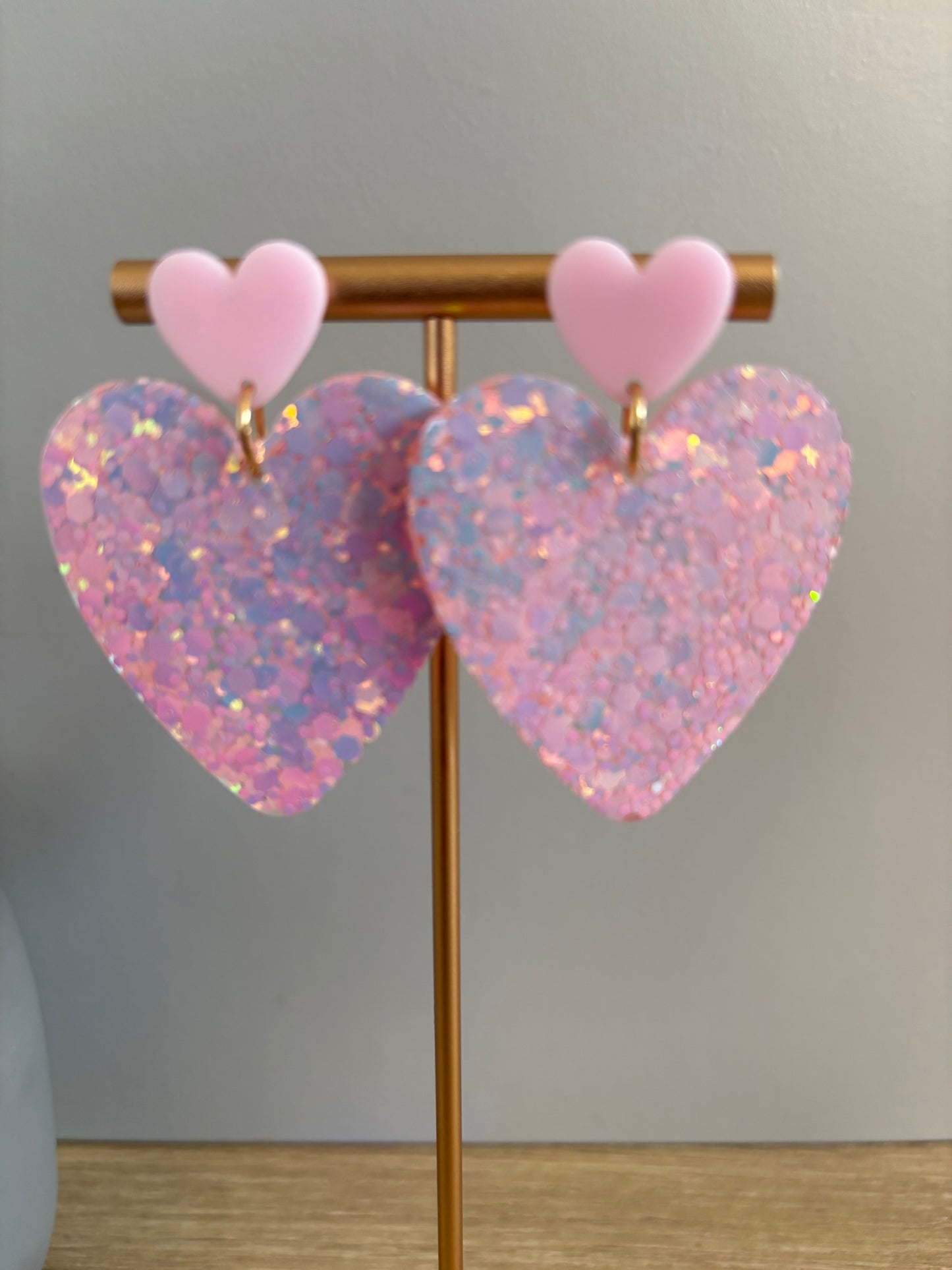 Boucles d'oreille cœur XL