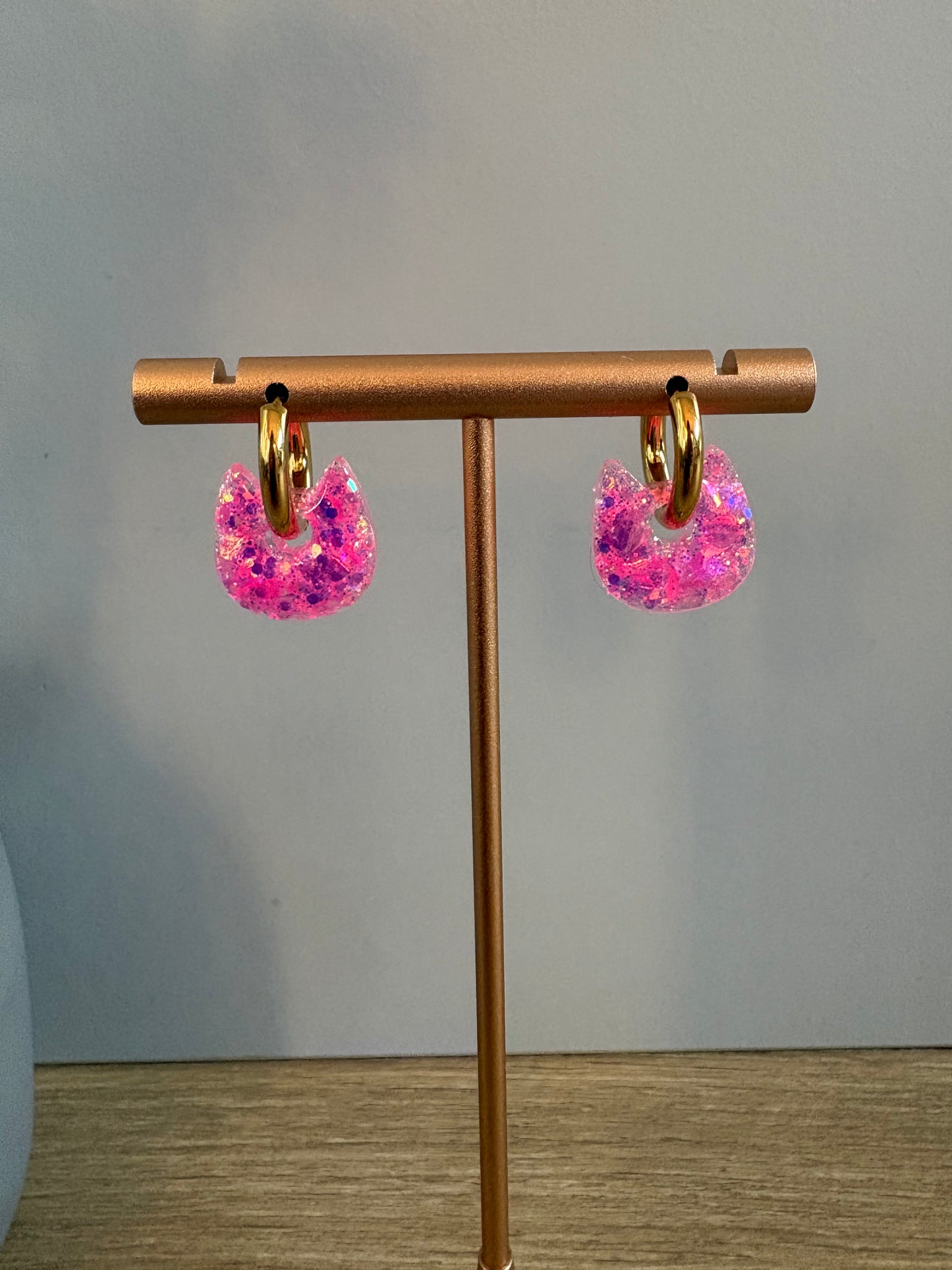 Boucles d'oreille chat enfants
