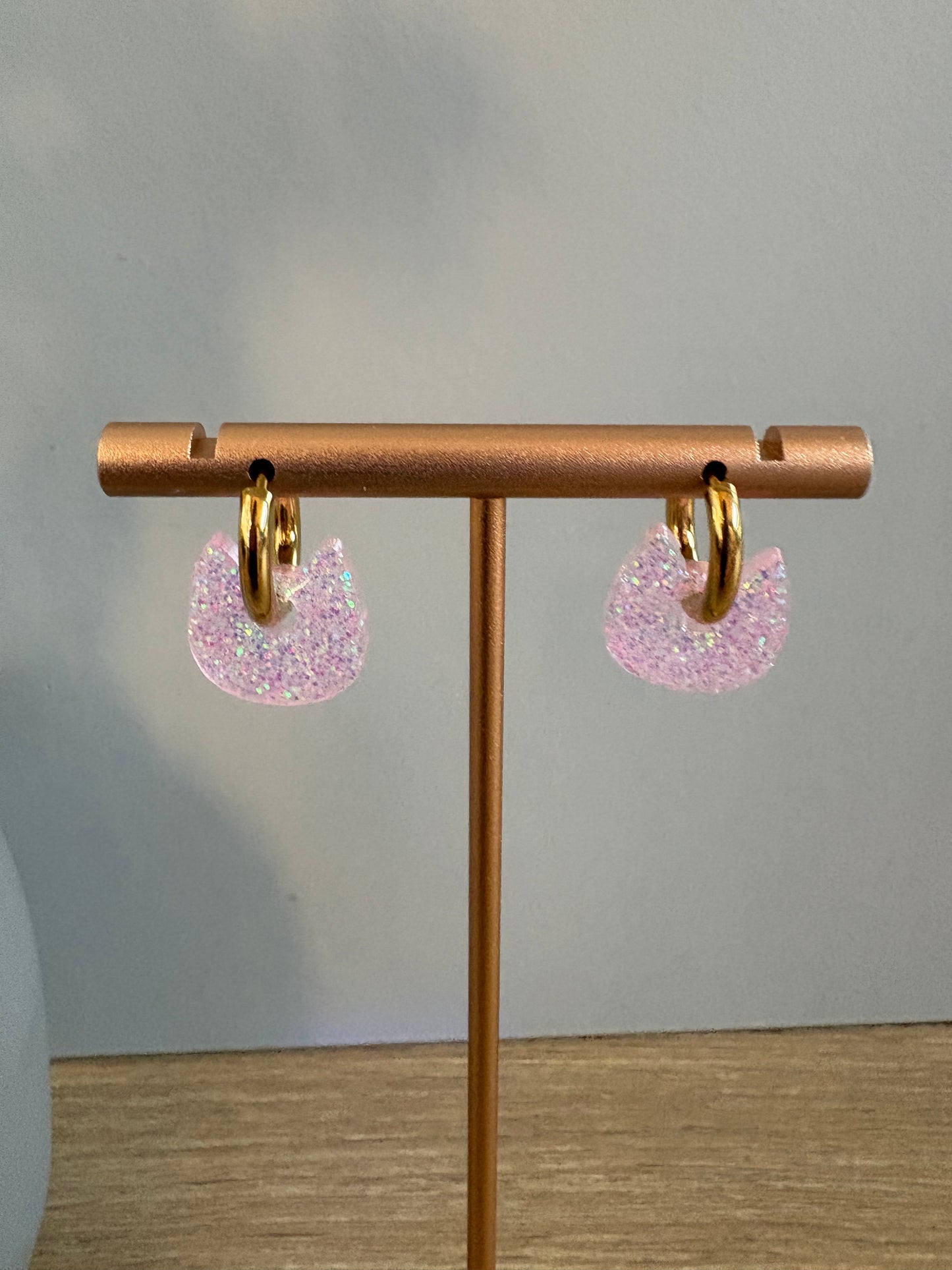Boucles d'oreille chat enfants
