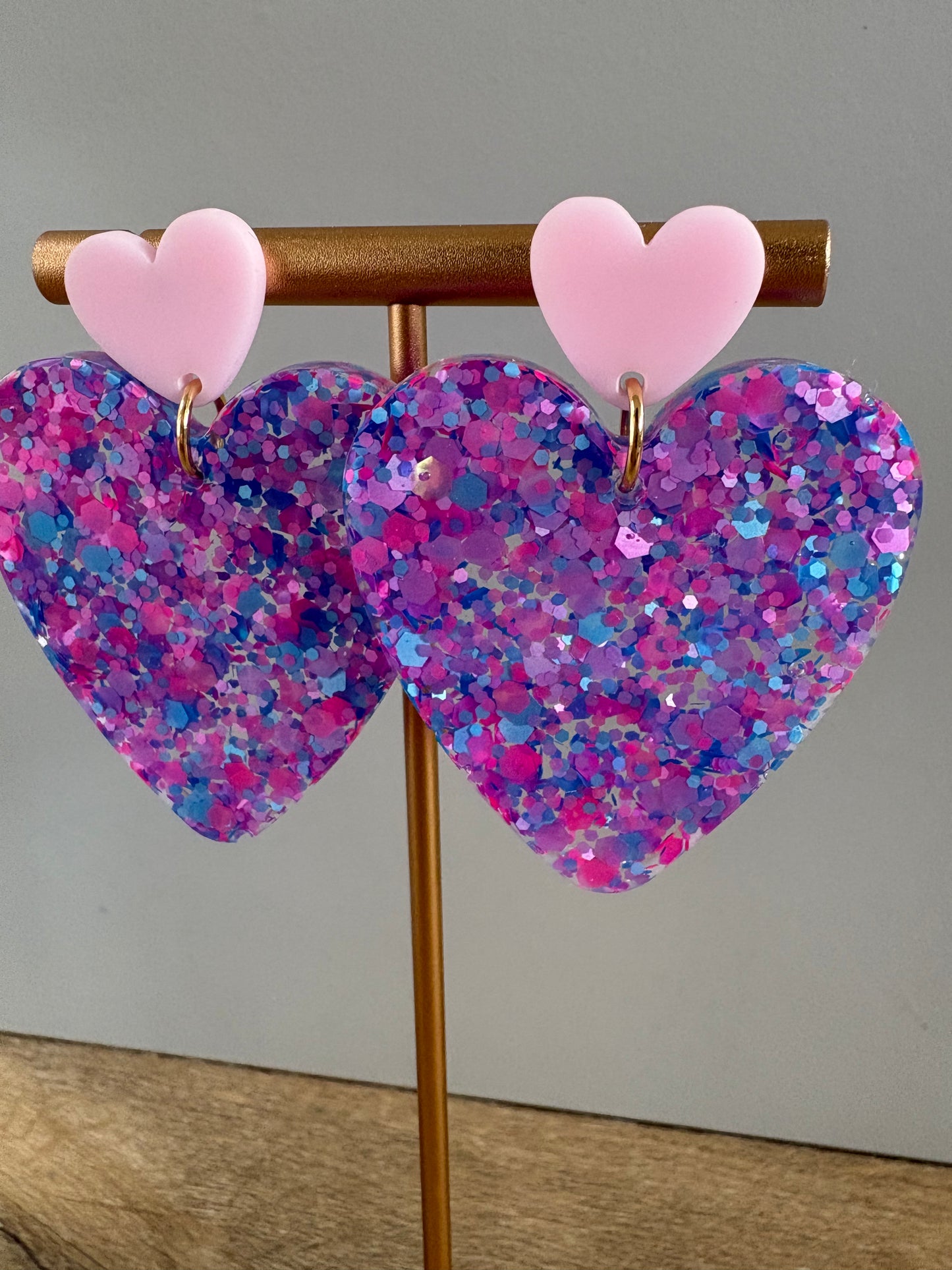 Boucles d'oreille cœur XL
