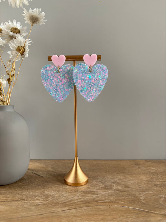 Boucles d'oreille cœur XL