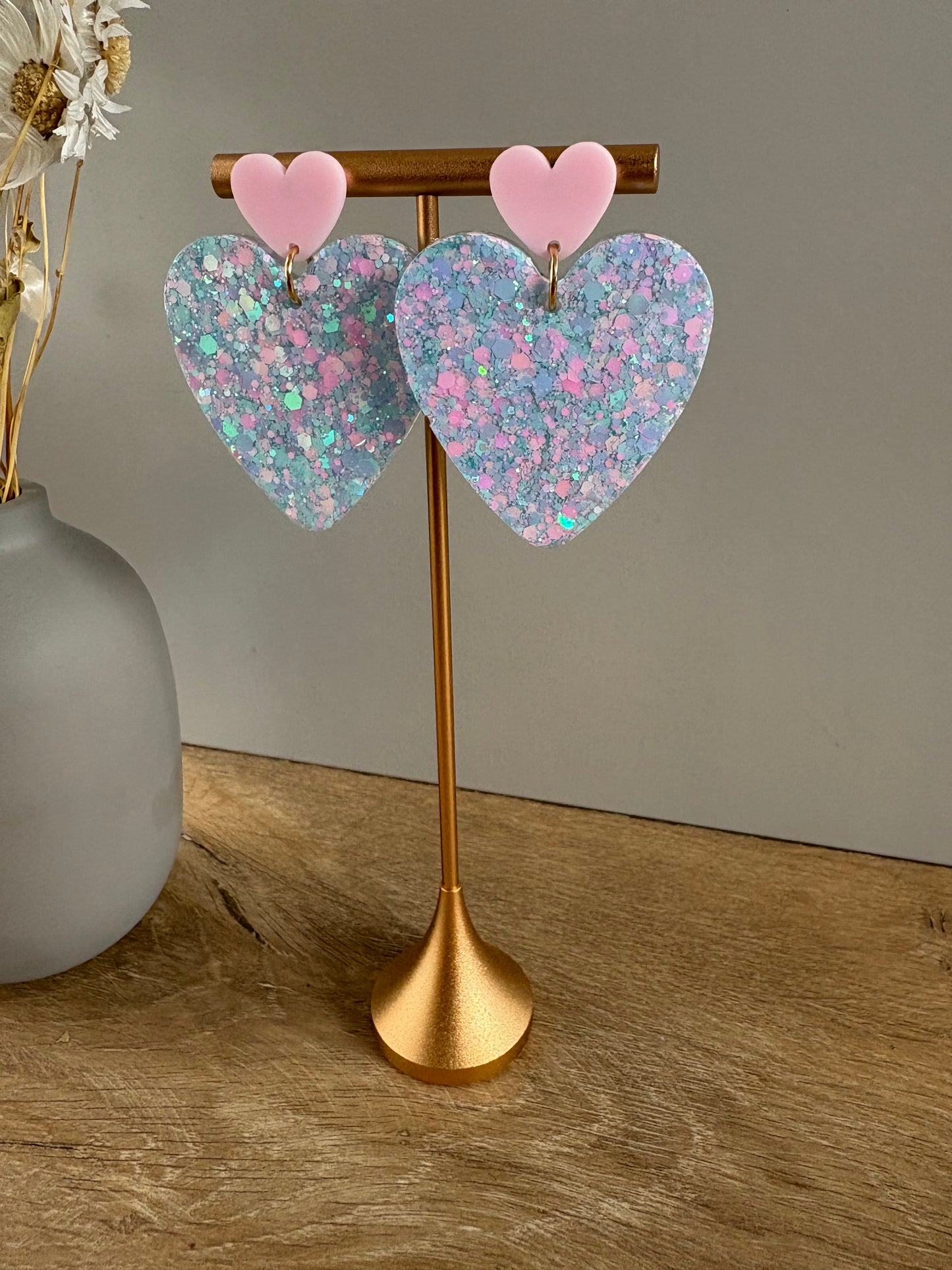 Boucles d'oreille cœur XL