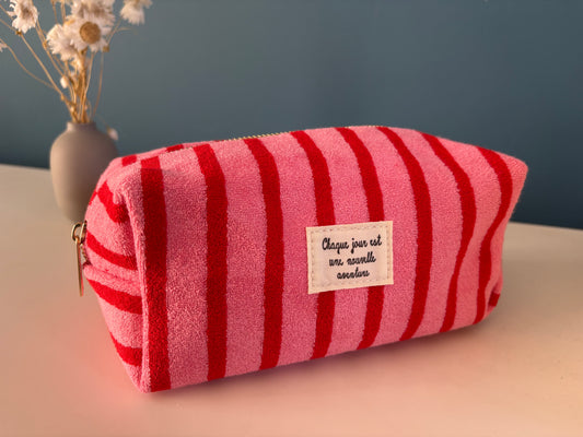 Trousse éponge Pauline rouge