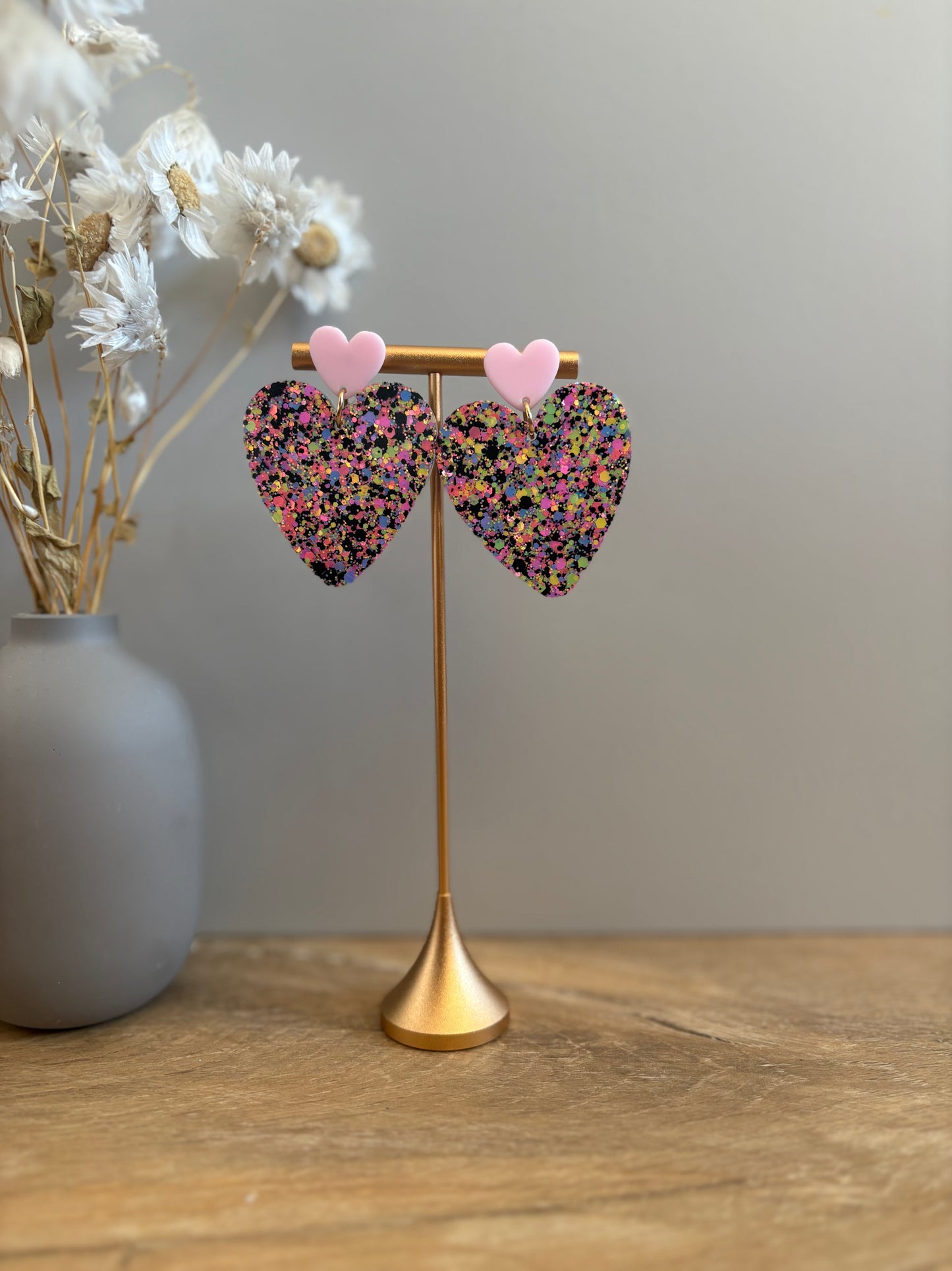 Boucles d'oreille cœur XL